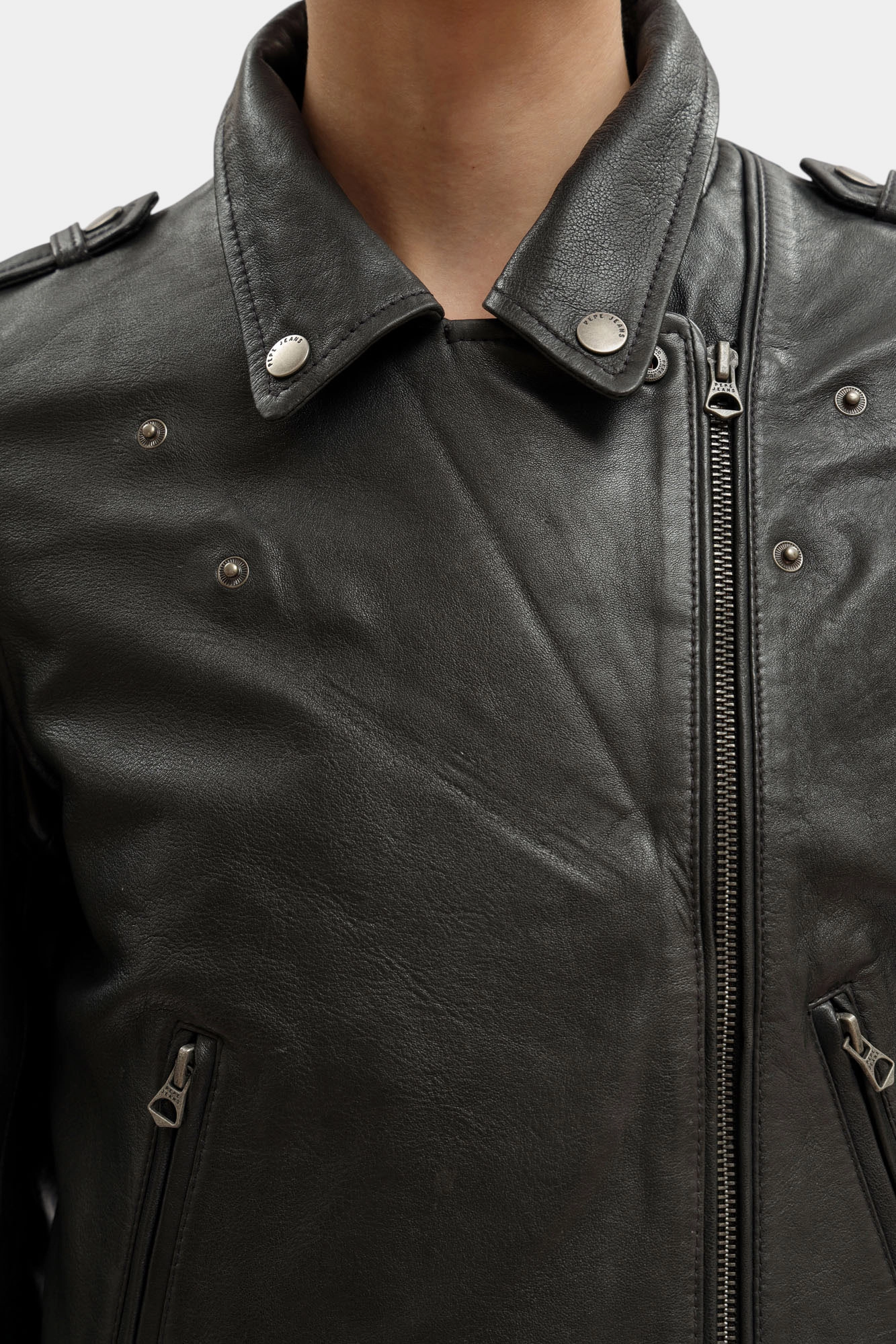 PL4024363 куртка кожаная pepe jeans 