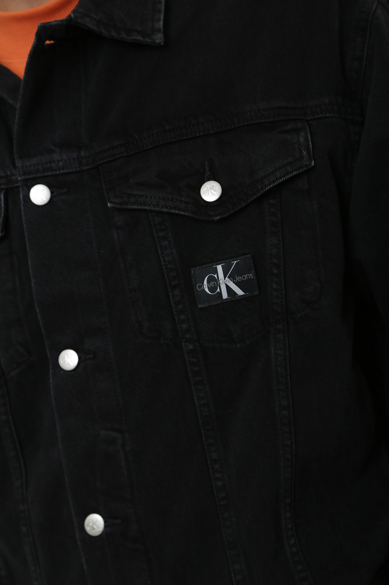 Calvin klein black denim jacket online