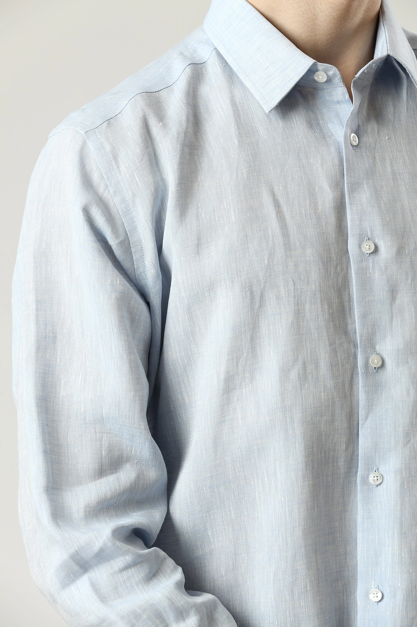 521667_605000 Сорочка льняная Karl Lagerfeld Голубой