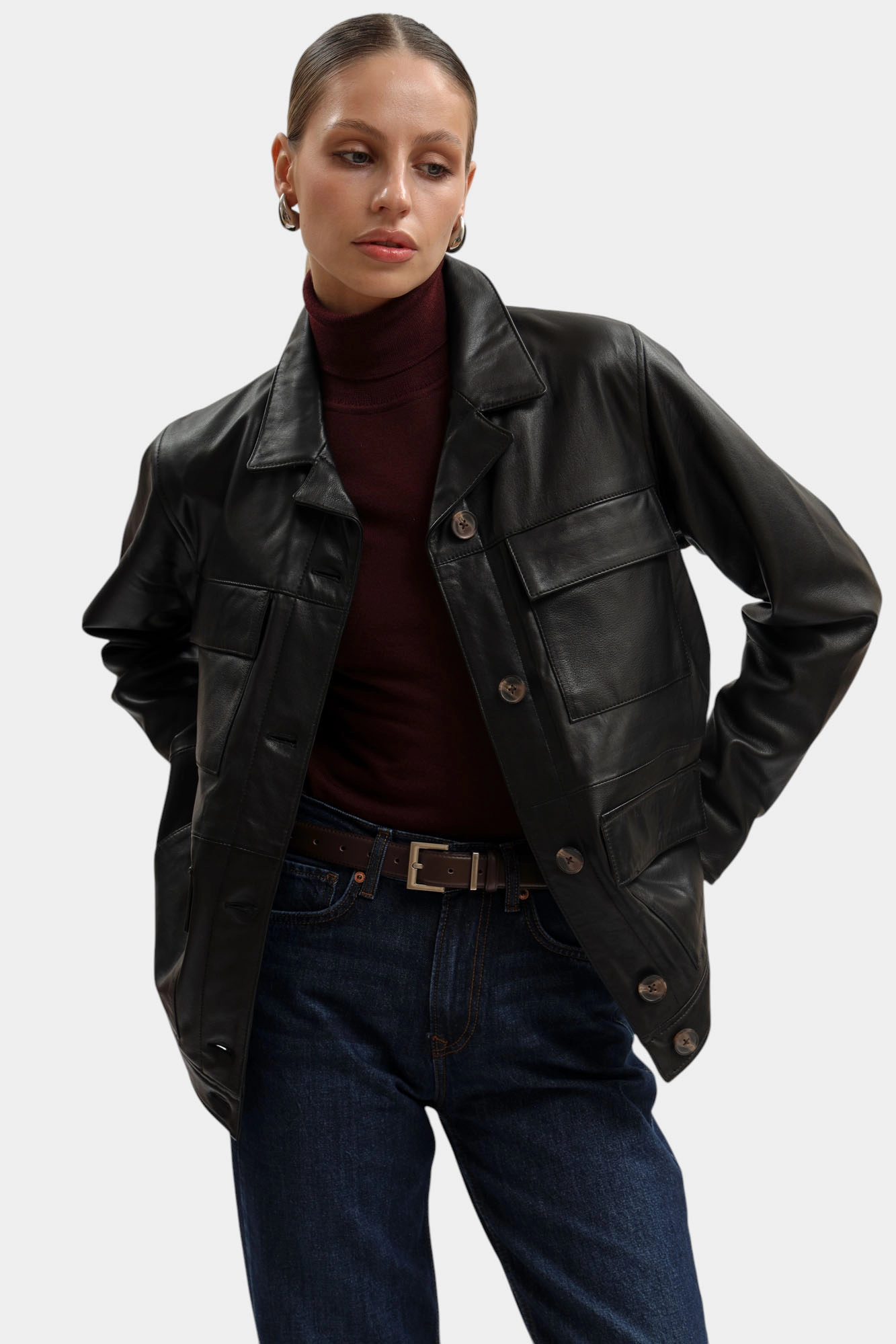 PL4024403 куртка кожаная pepe jeans 