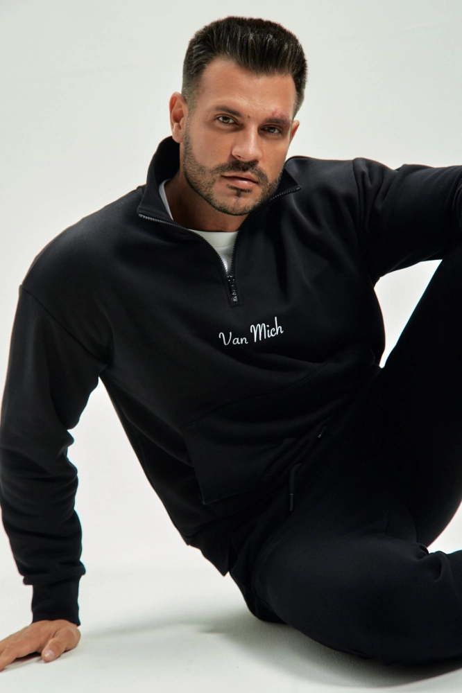 Бомбер кожаный Armani Exchange Полиэстер Черный