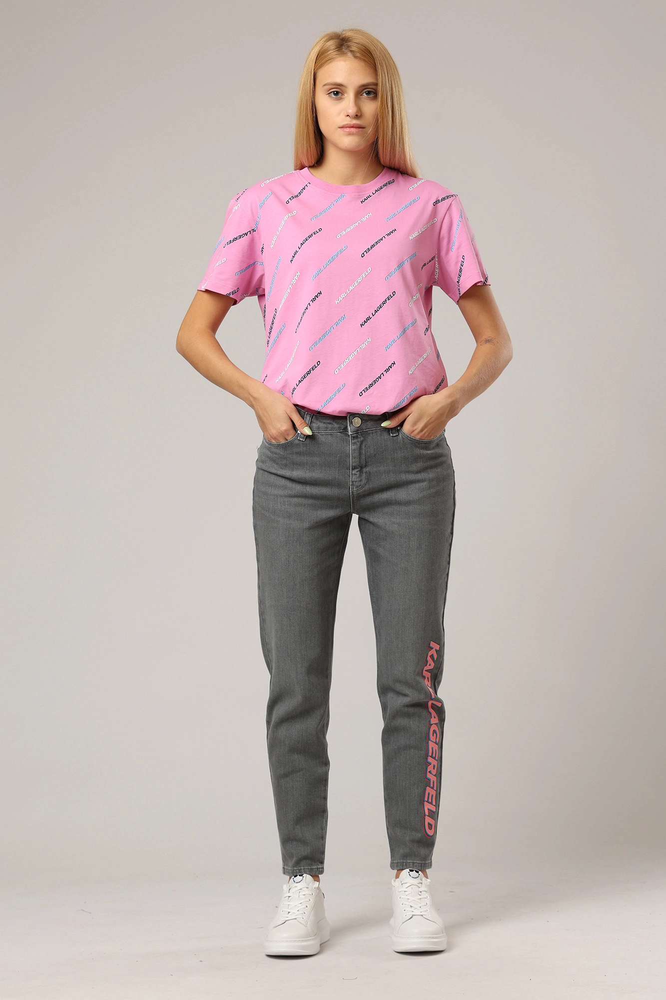 225W1108 брюки джинсовые karl lagerfeld