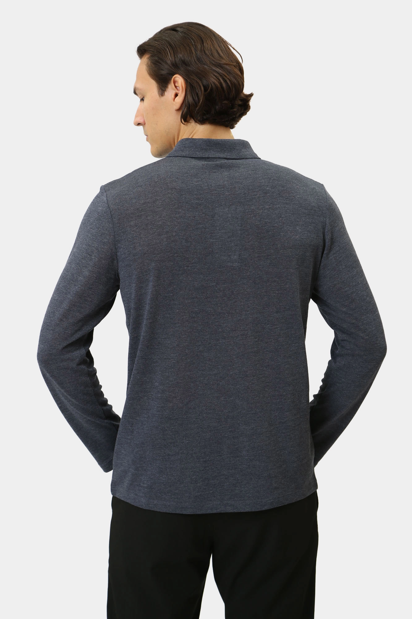 30042482_10008529 Поло с длинным рукавом Strellson Синий