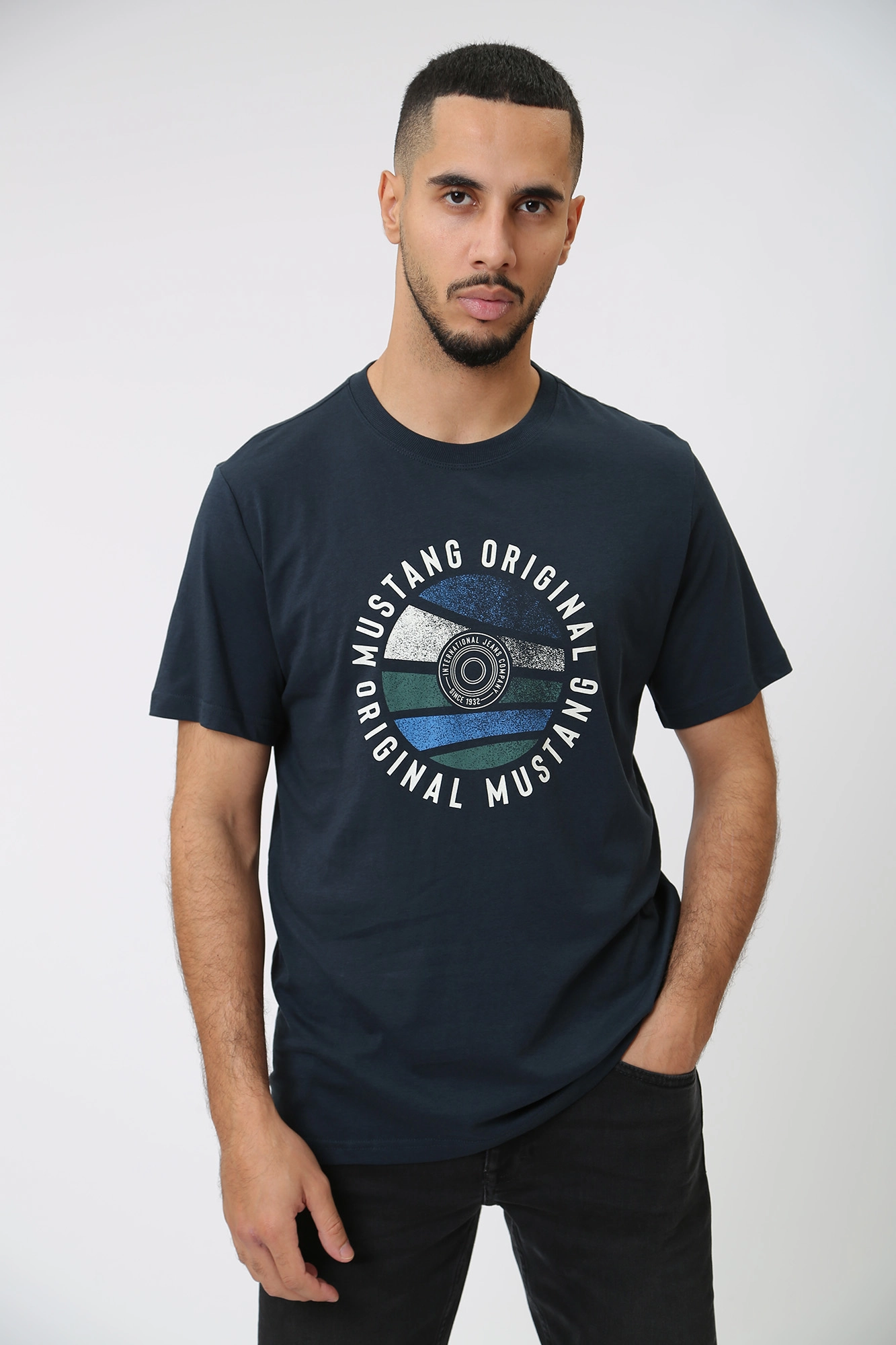 1014451 Футболка Mustang Синий
