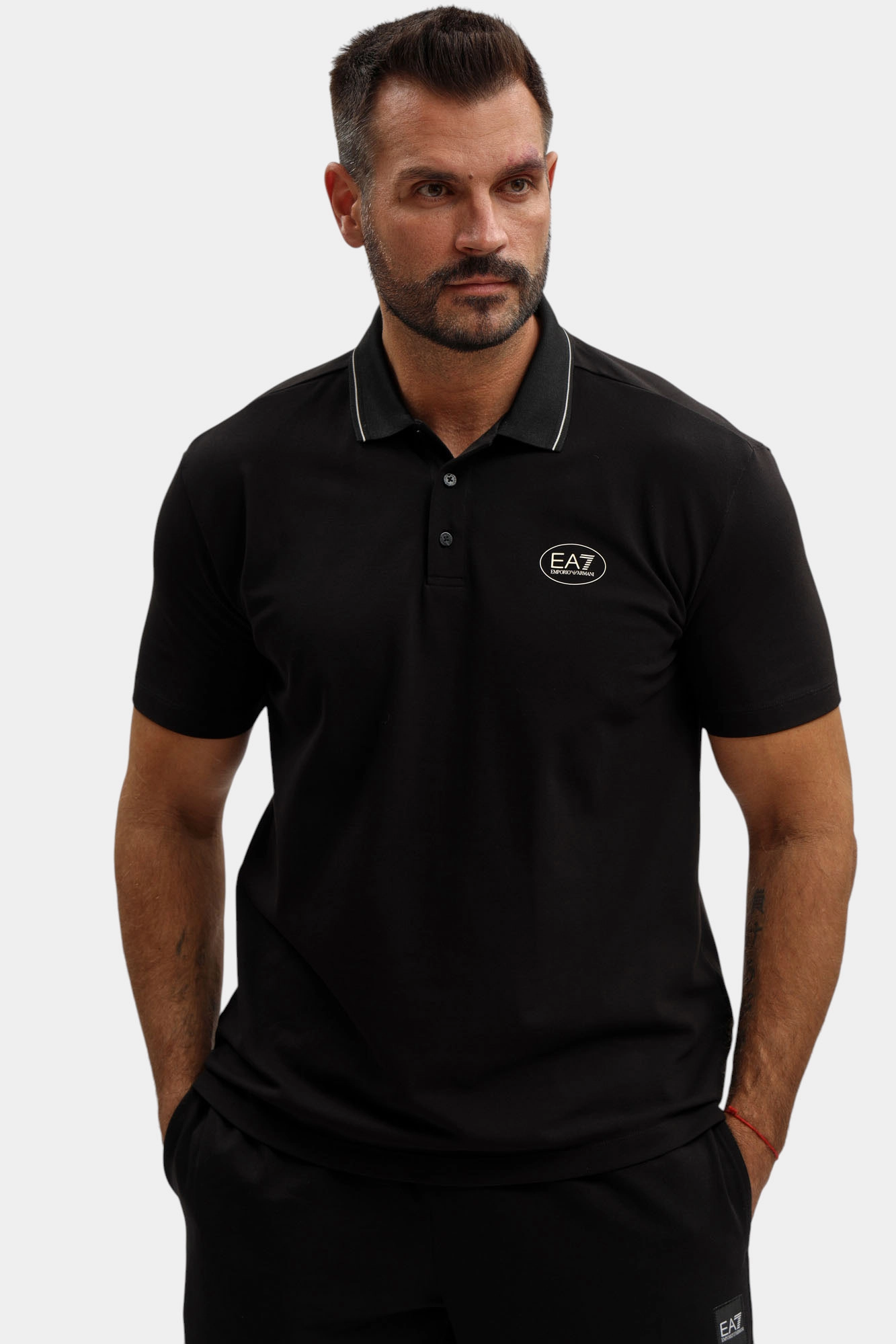 7M000847_AF13511 Поло с коротким рукавом EA7 Черный