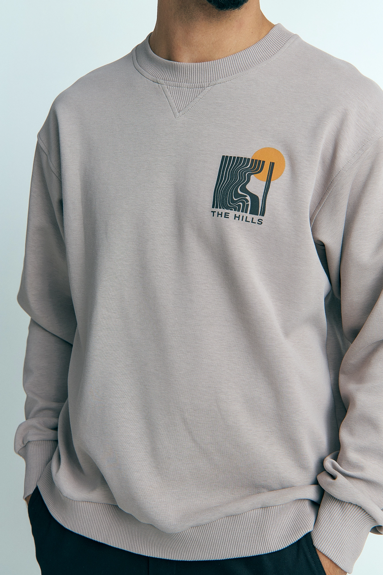 M-232-М-21-0174 Свитшот The Hills Бежевый