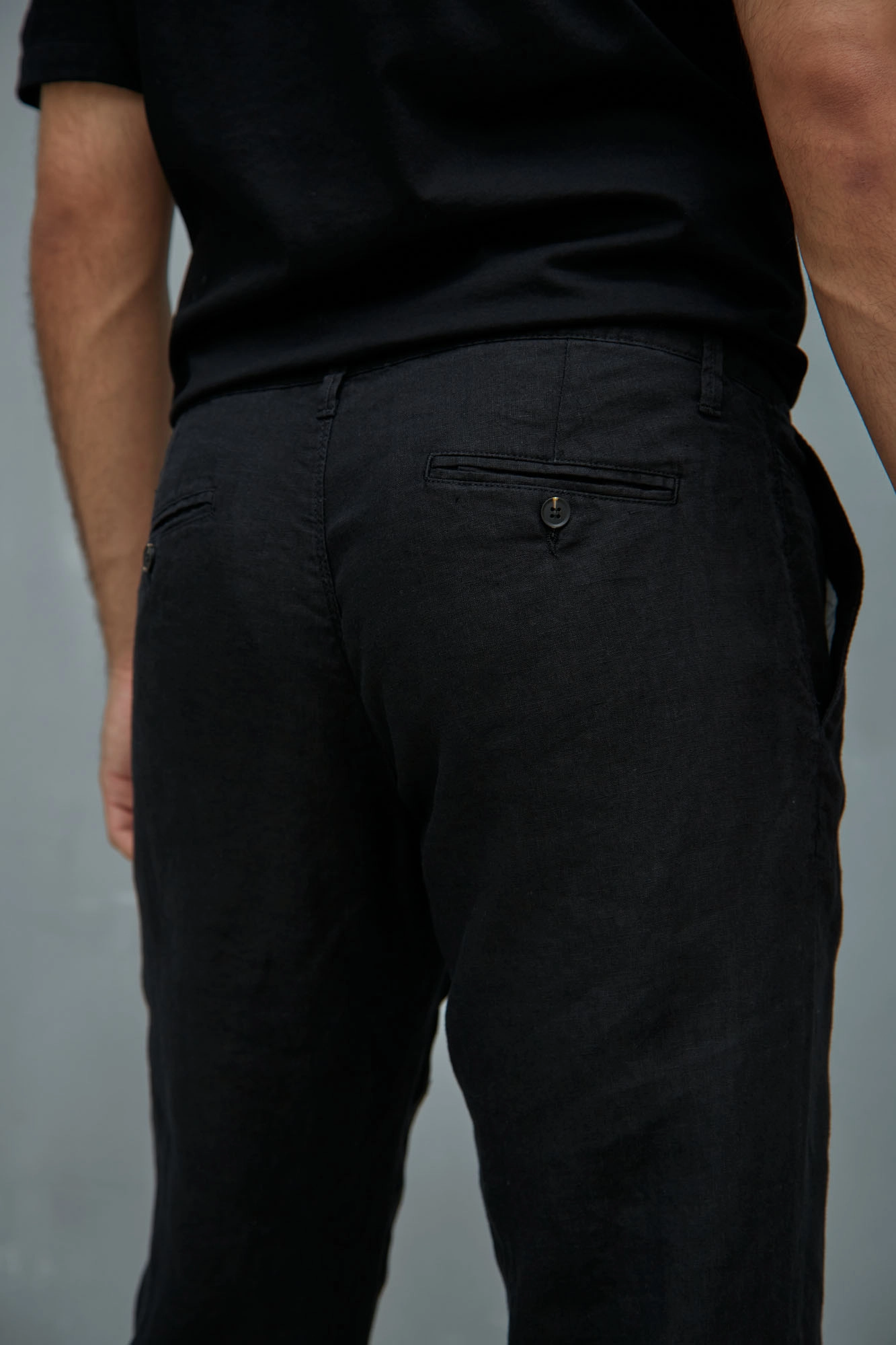 VM-OMA-55-009 Брюки льняные Van Mich Черный