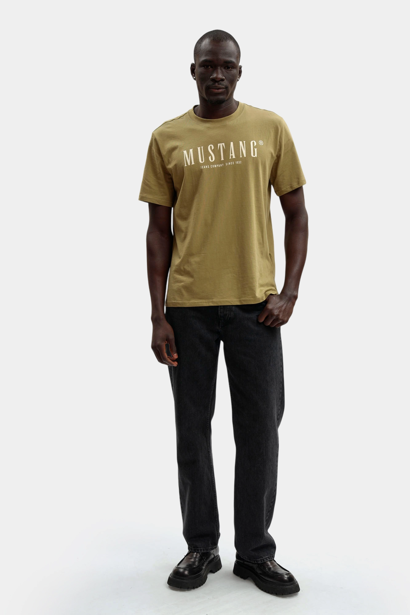 1017378 Футболка Mustang Зеленый