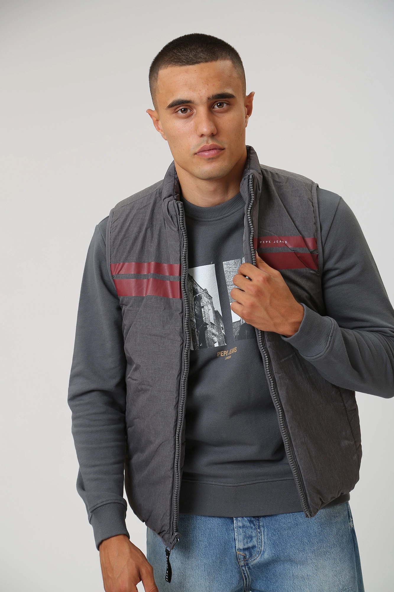 PM402800 Жилет утепленный Pepe Jeans Серый