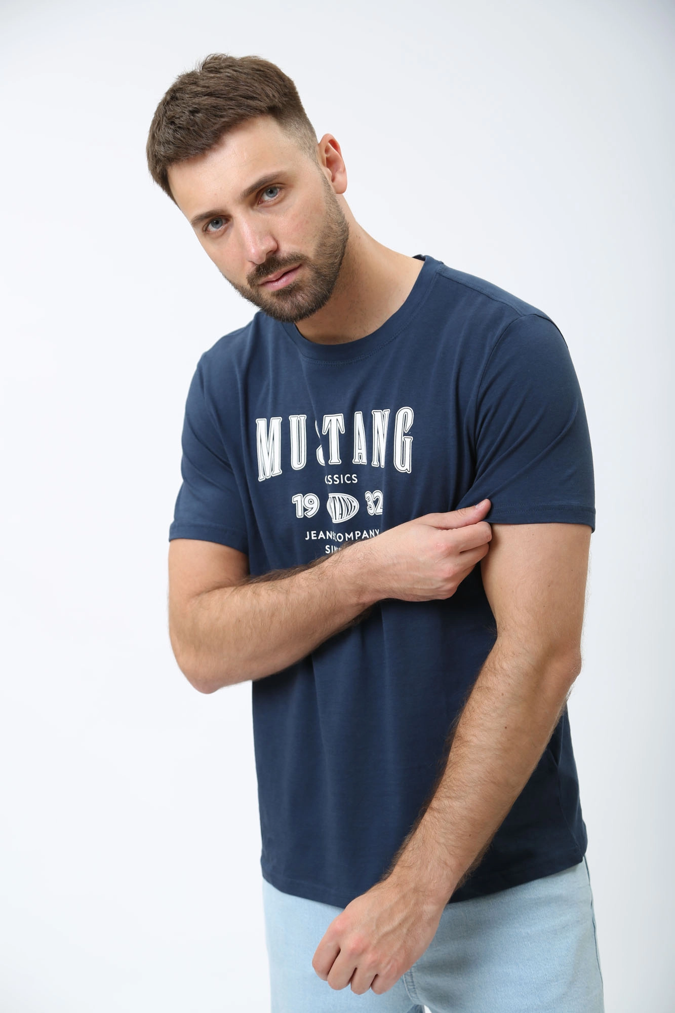 1014938 Футболка Mustang Синий