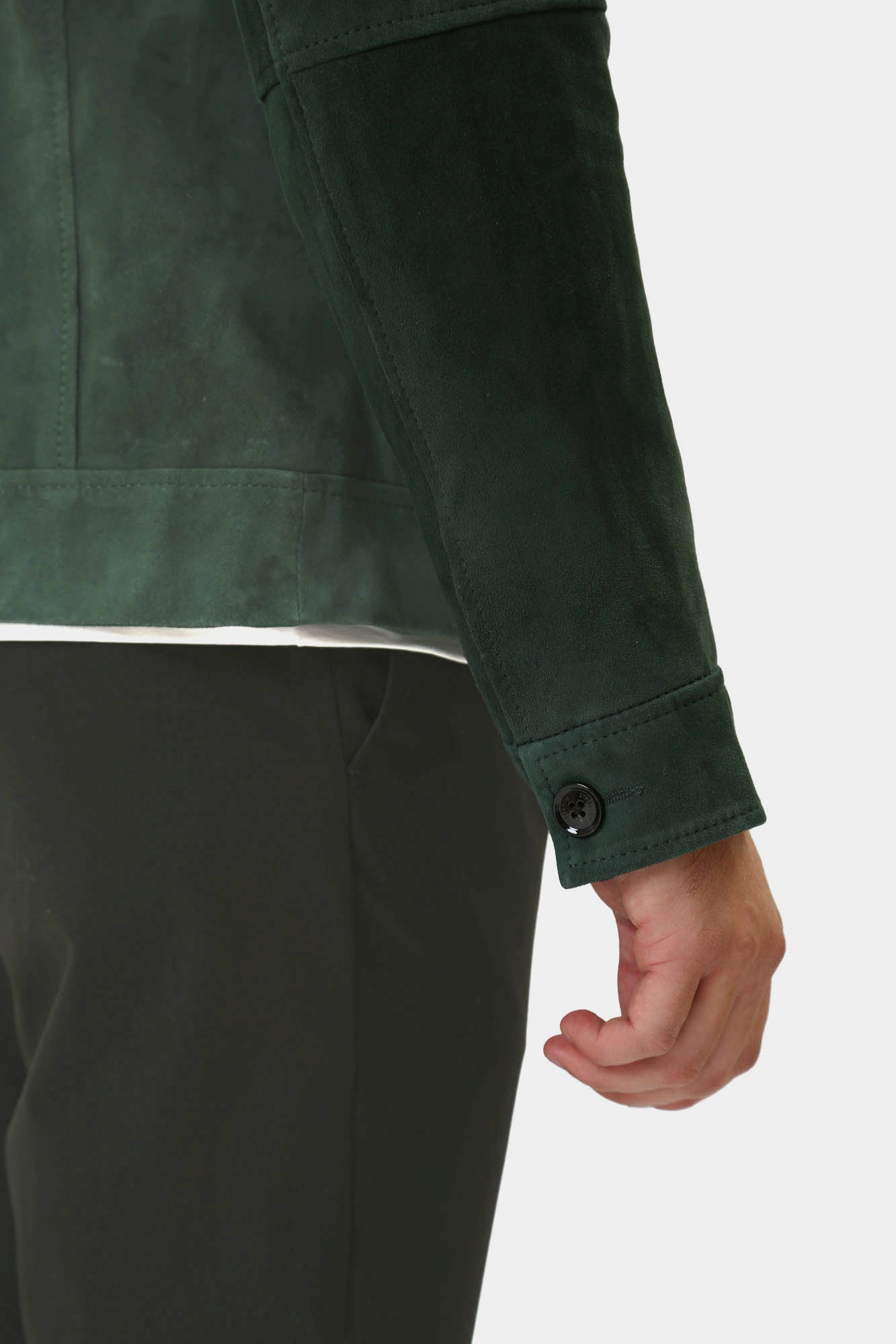 110139_800005 Куртка кожаная Strellson Зеленый