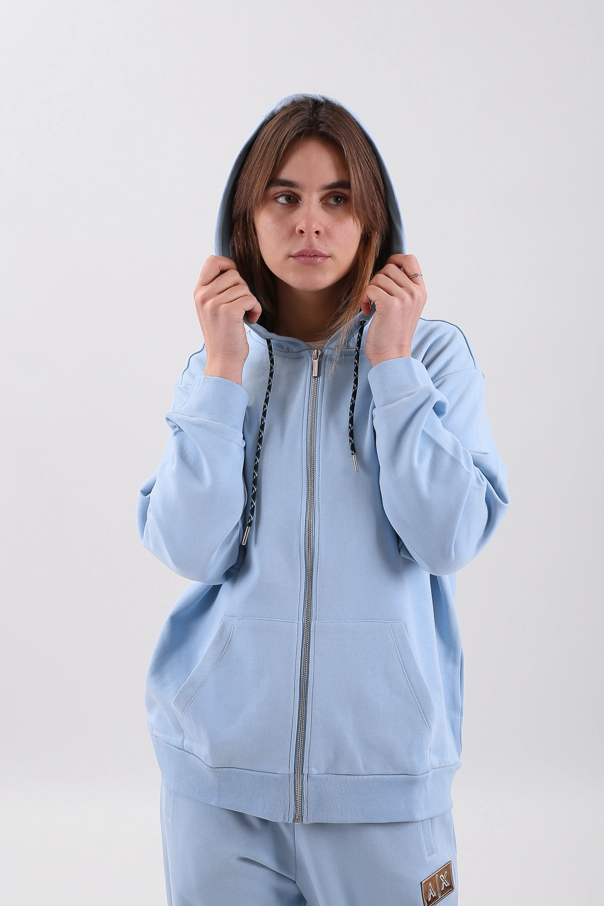 Armani exchange blue hoodie shop