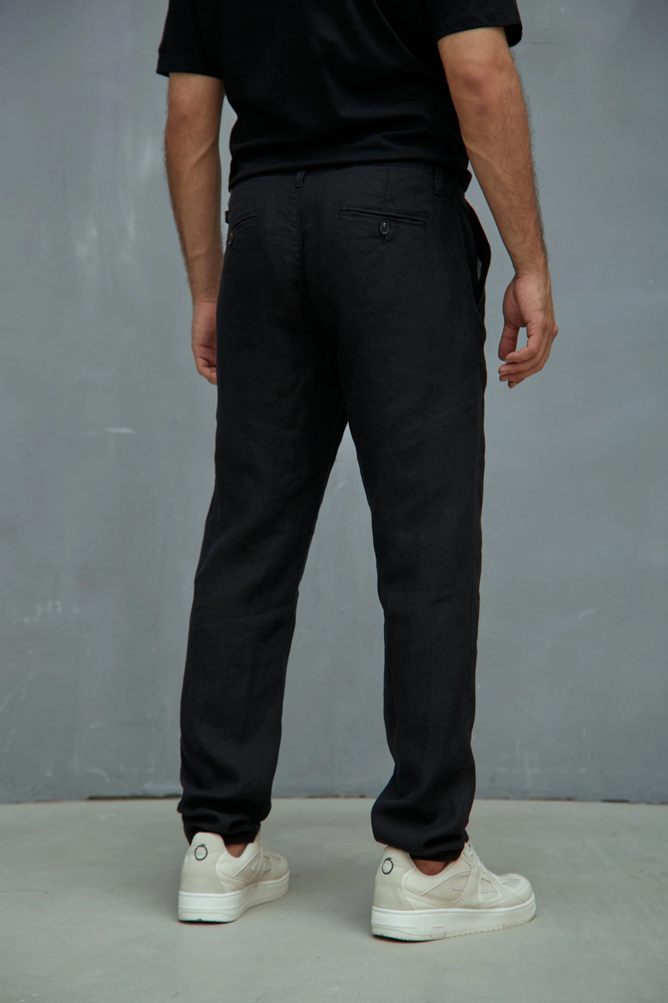 VM-OMA-55-009 Брюки льняные Van Mich Черный