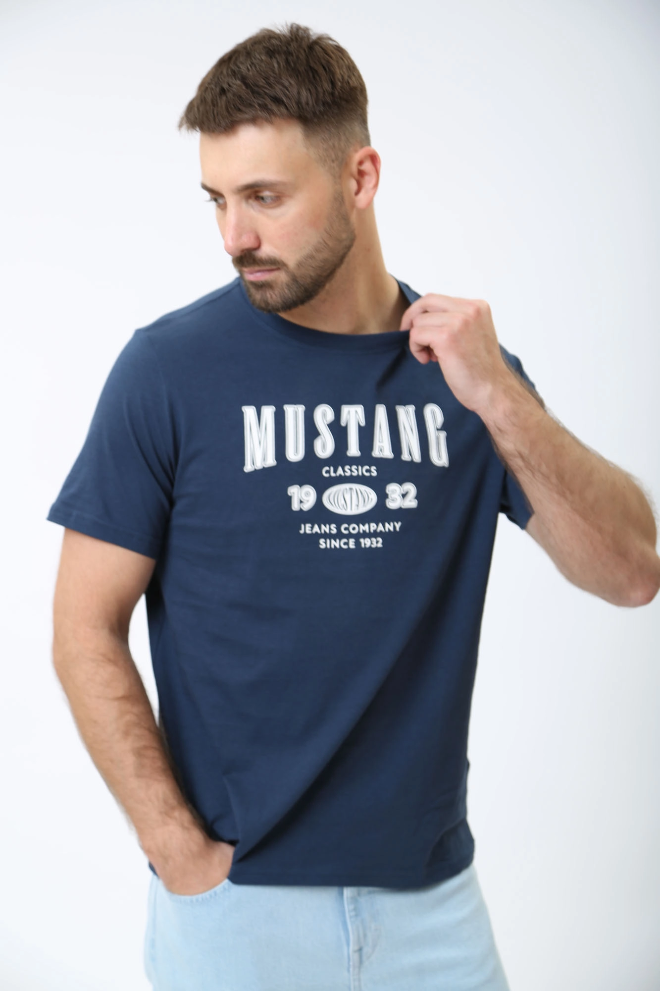 1014938 Футболка Mustang Синий