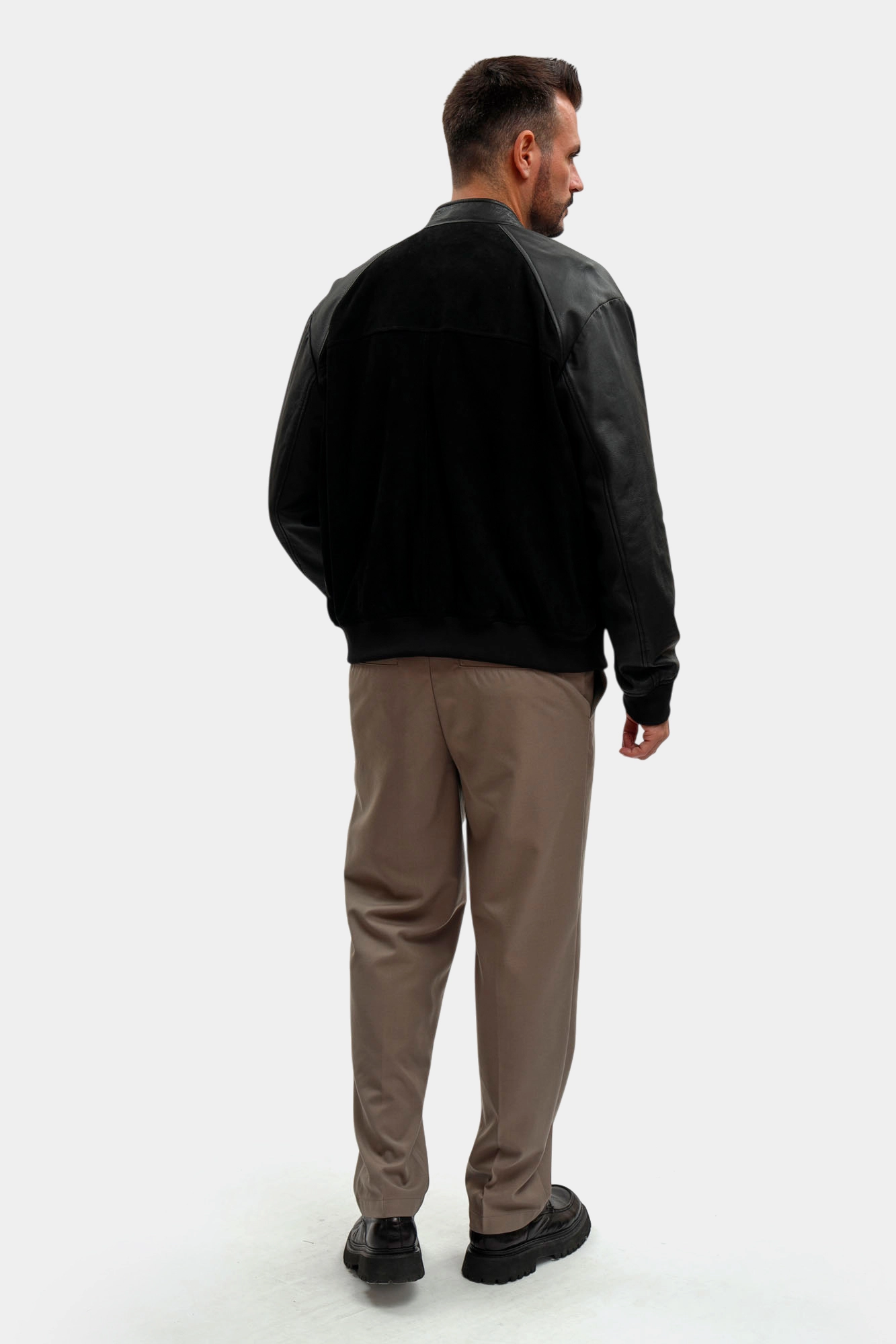 XM002240_AF21549 Куртка кожаная Armani Exchange Черный