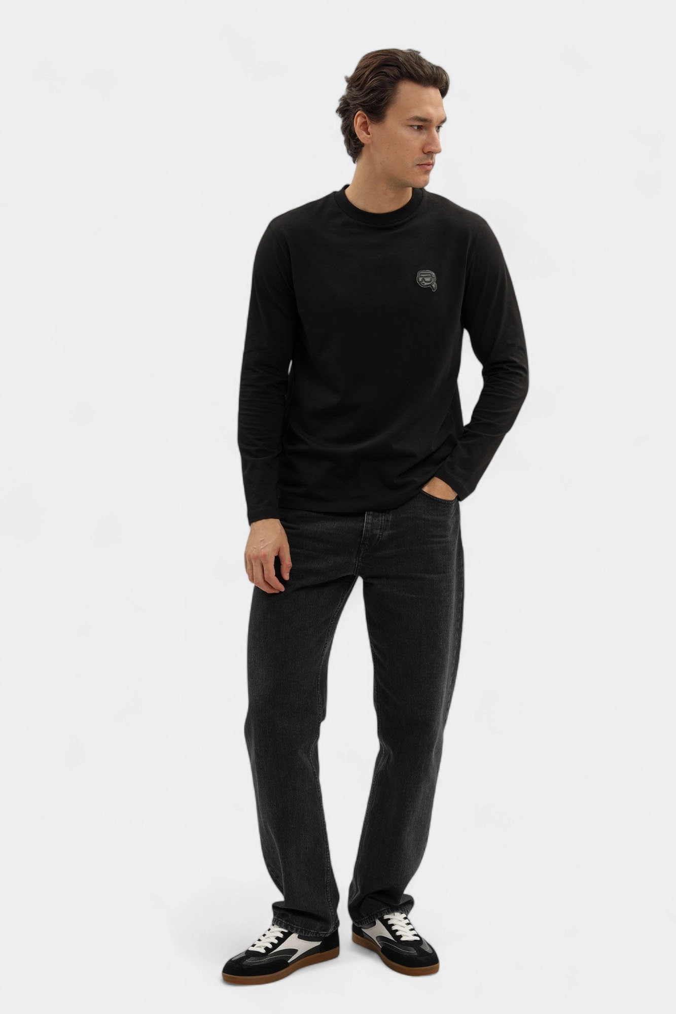 554235_755052 Лонгслив Karl Lagerfeld Черный