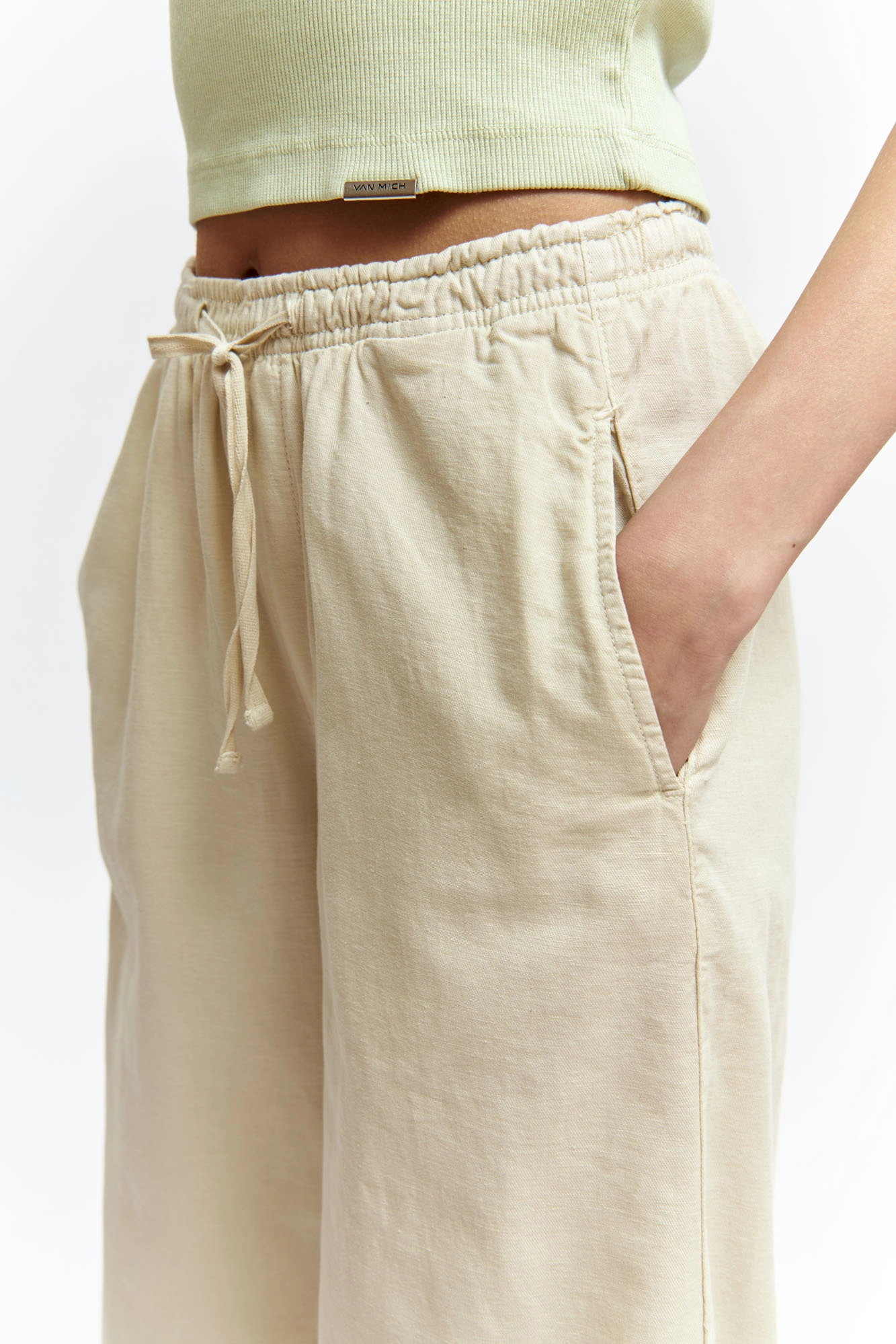 VW-OMA-55-446 брюки льняные van mich 