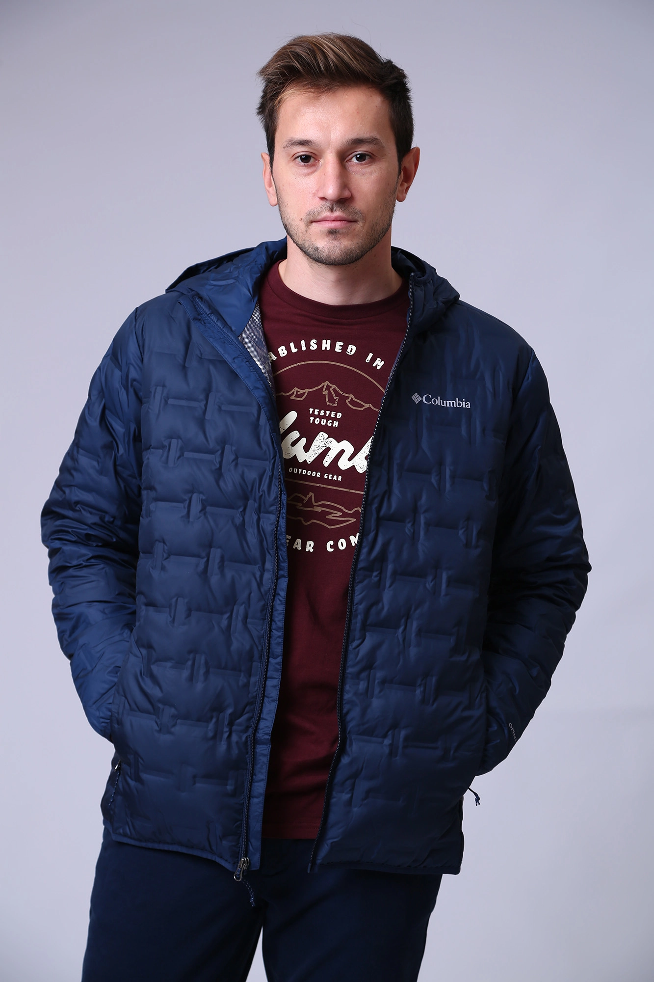 1875892 Пуховик Delta Ridge™ Down Hooded Jacket Columbia Синий