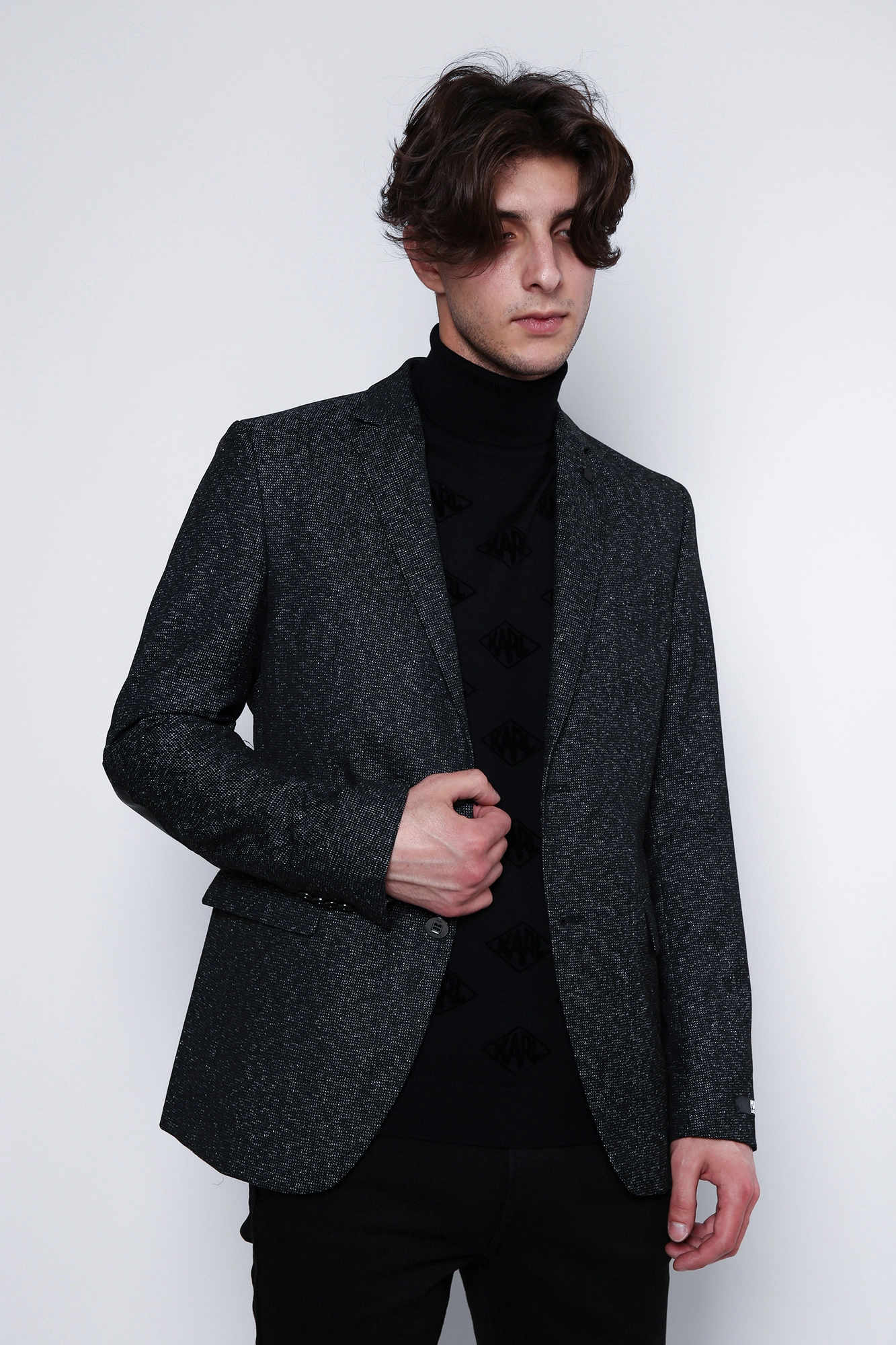 512016_155202 Пиджак классический Karl Lagerfeld Черный