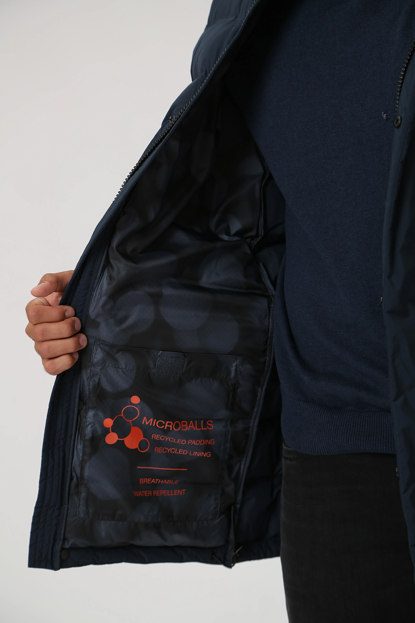 M3628LT2961F1 Пуховик удлиненный Geox Синий