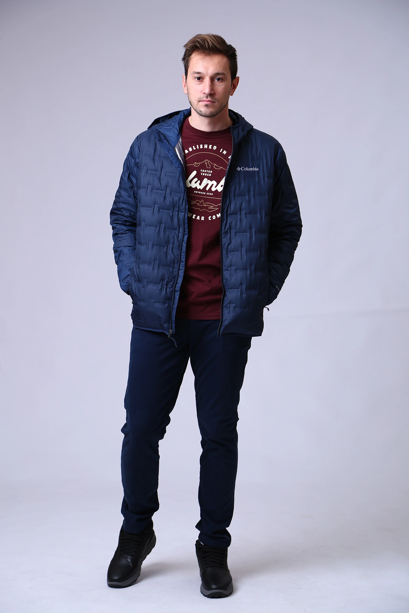1875892 Пуховик Delta Ridge™ Down Hooded Jacket Columbia Синий