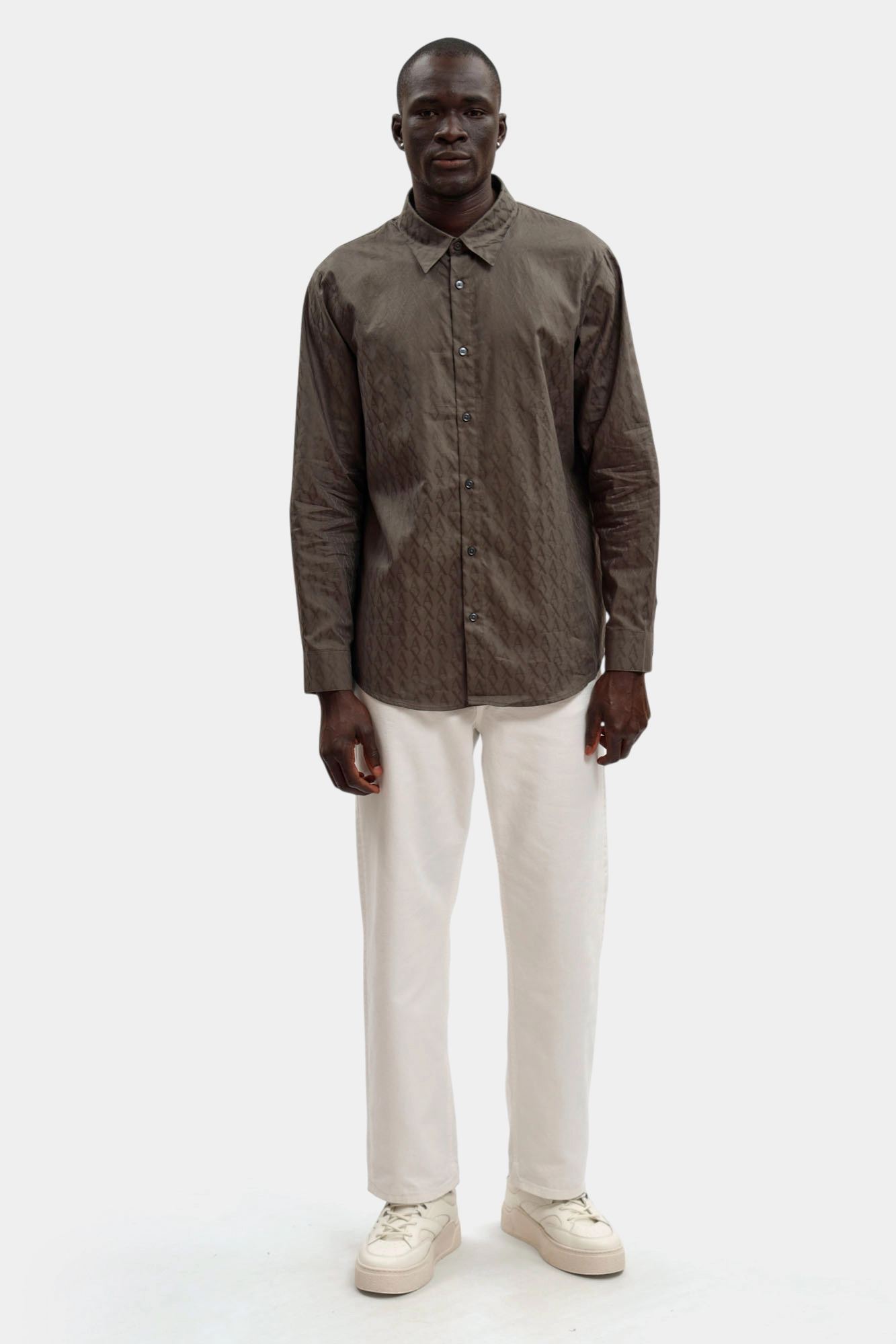 XM001587_AF16631 Рубашка Armani Exchange Серый