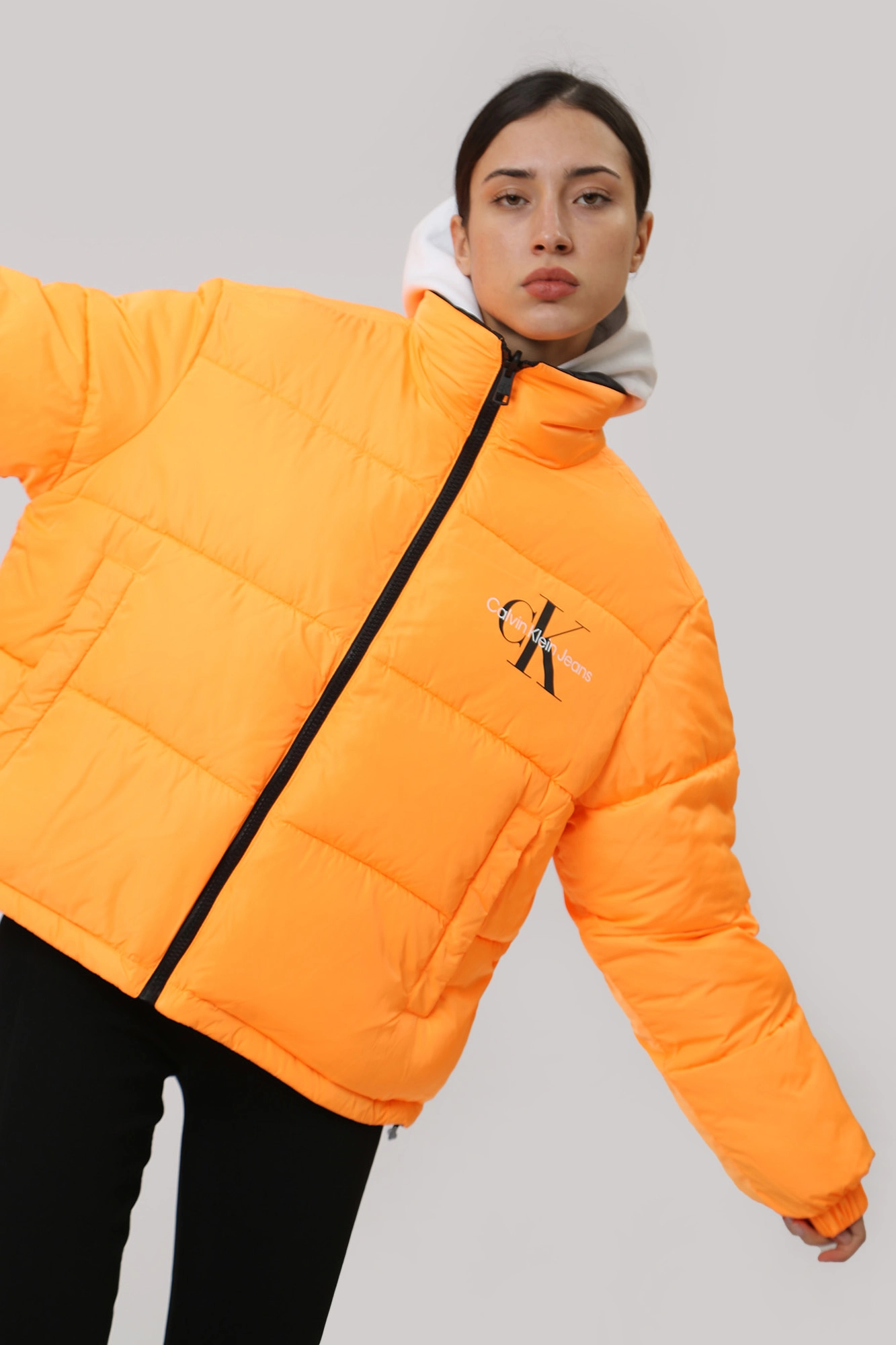 Calvin klein orange coat online