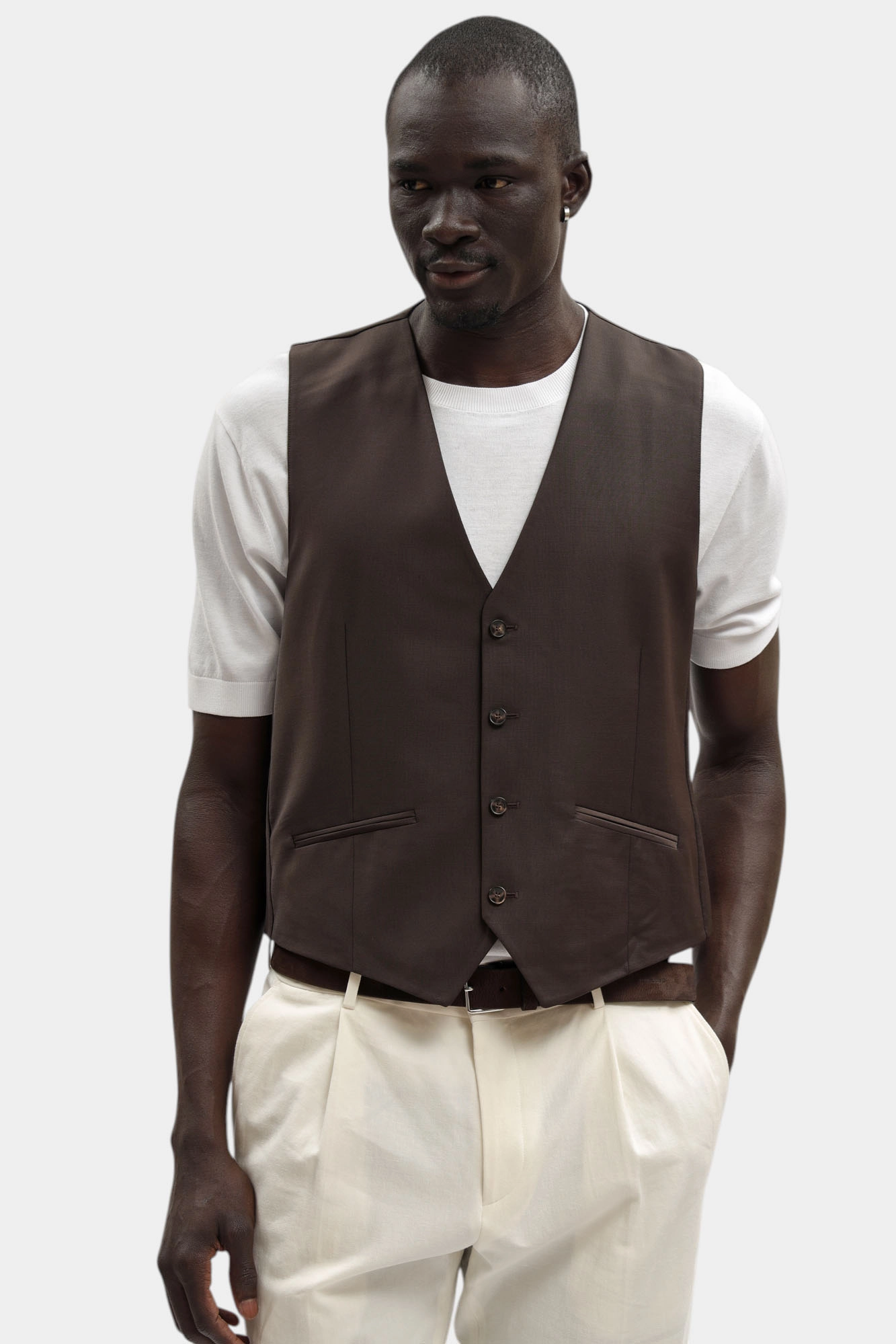 561035_355010 Жилет классический Karl Lagerfeld Коричневый