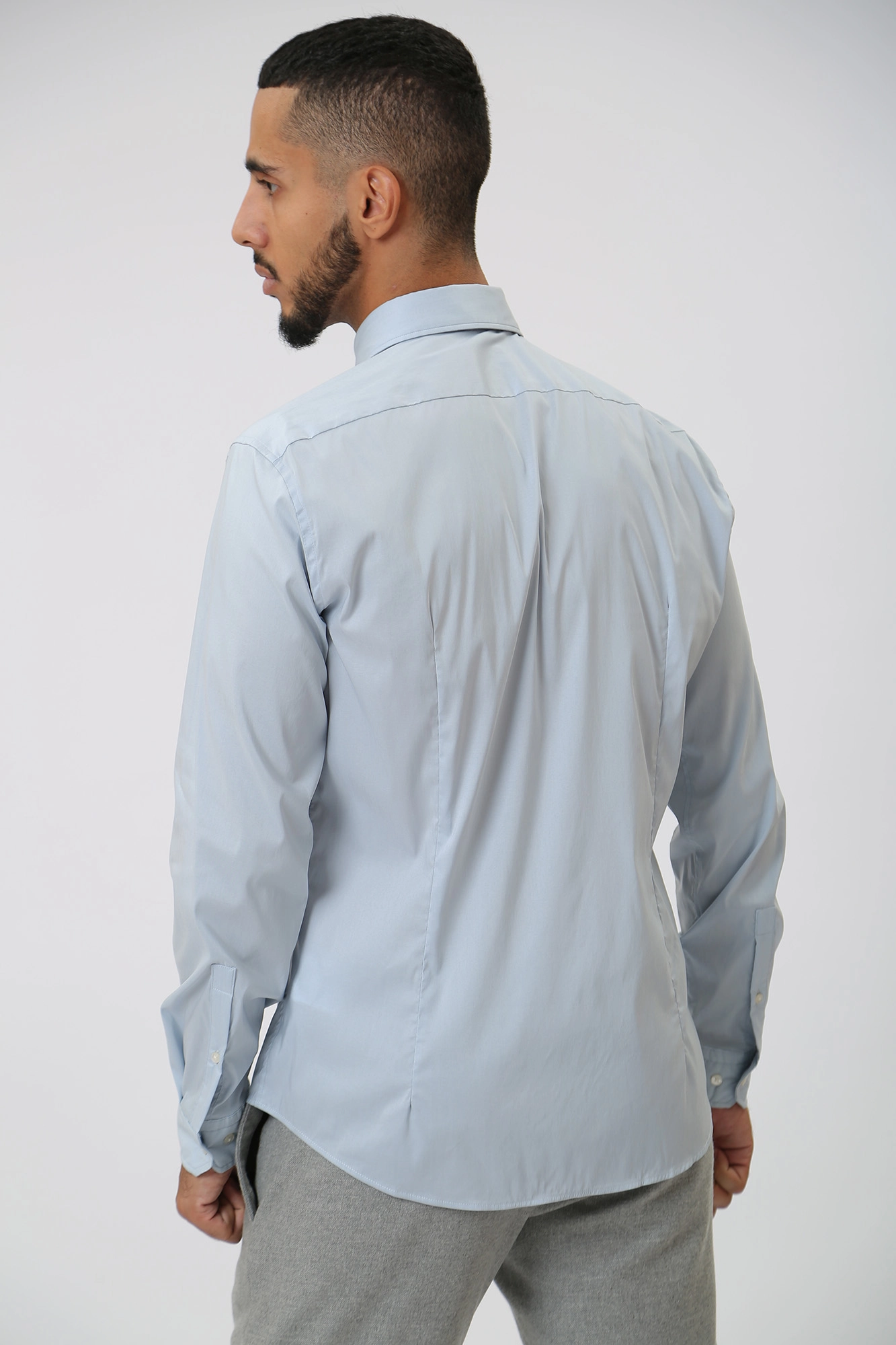 30038632_10016539 Сорочка д/р Strellson Синий