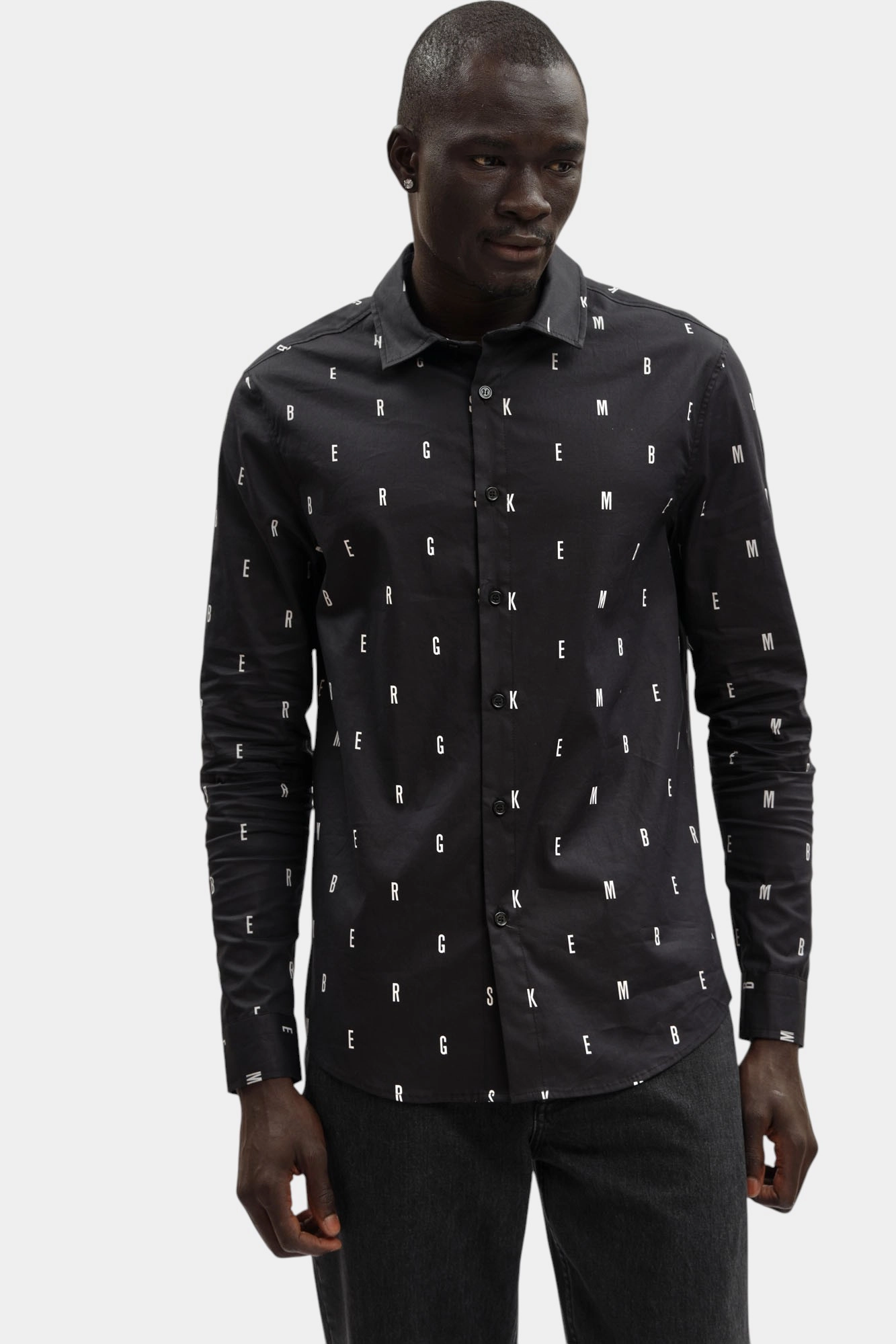 BMS1037C Рубашка Bikkembergs Черный