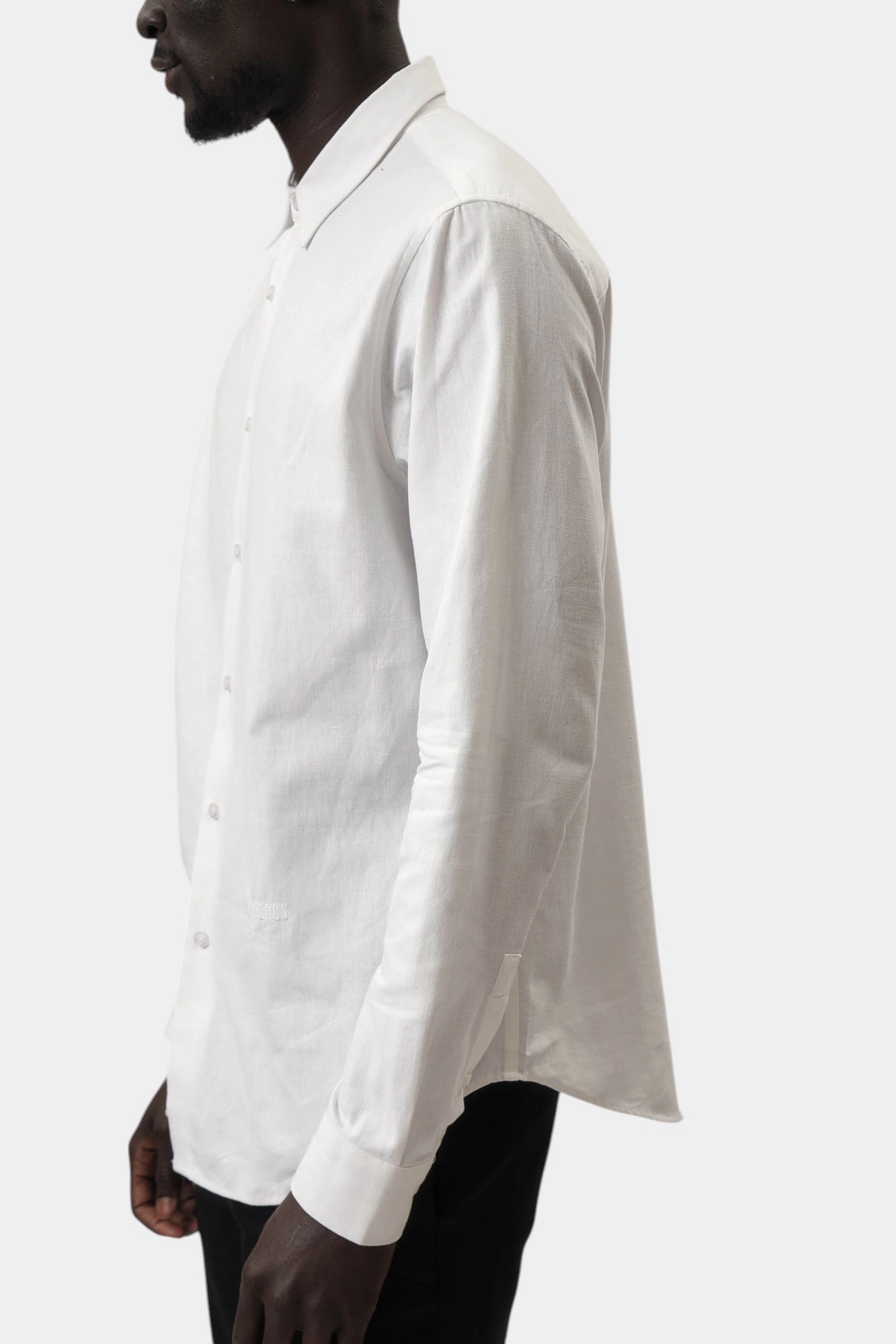 BMS0785L Сорочка льняная д/р Bikkembergs Белый