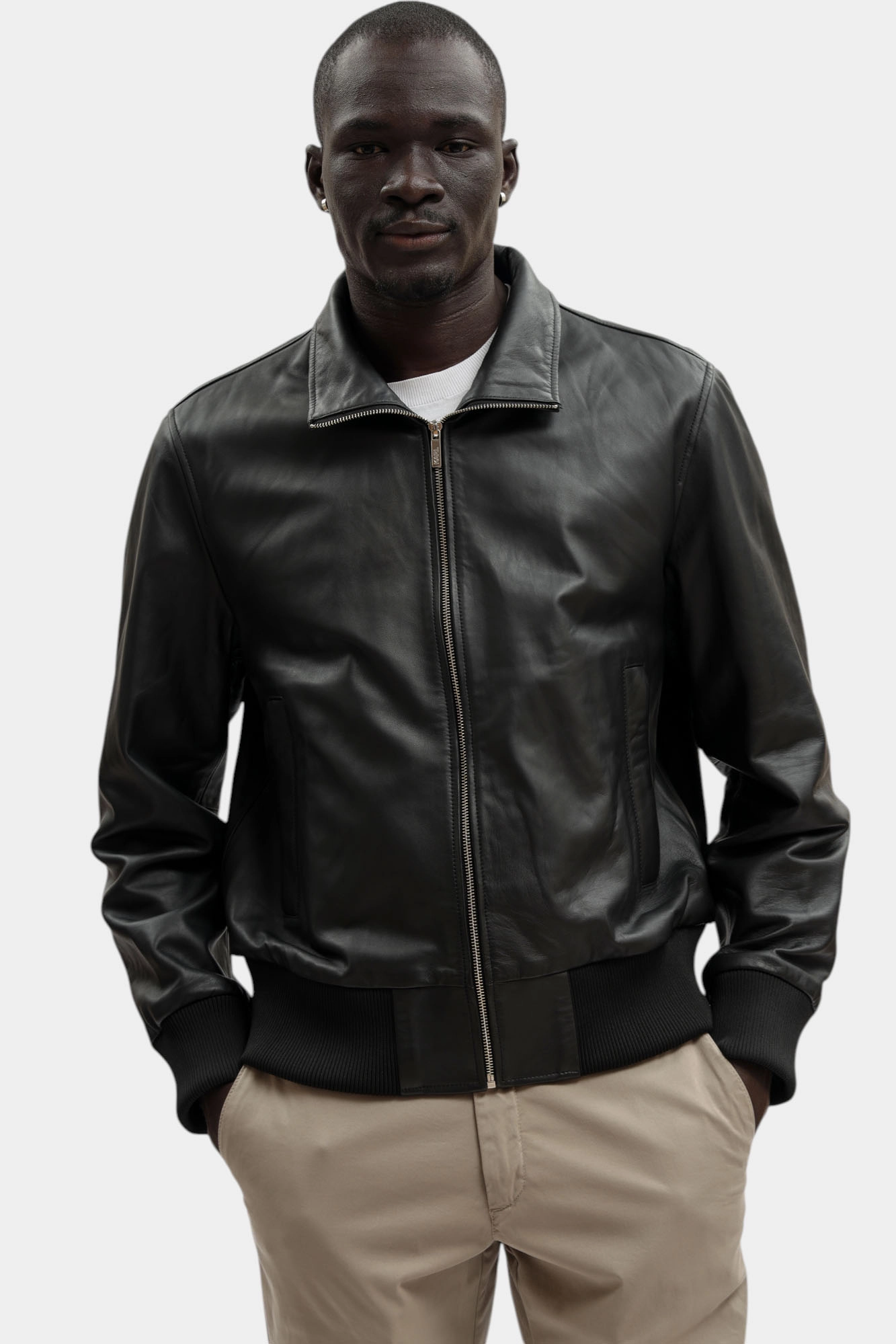 561422_555023 Куртка кожаная Karl Lagerfeld Черный