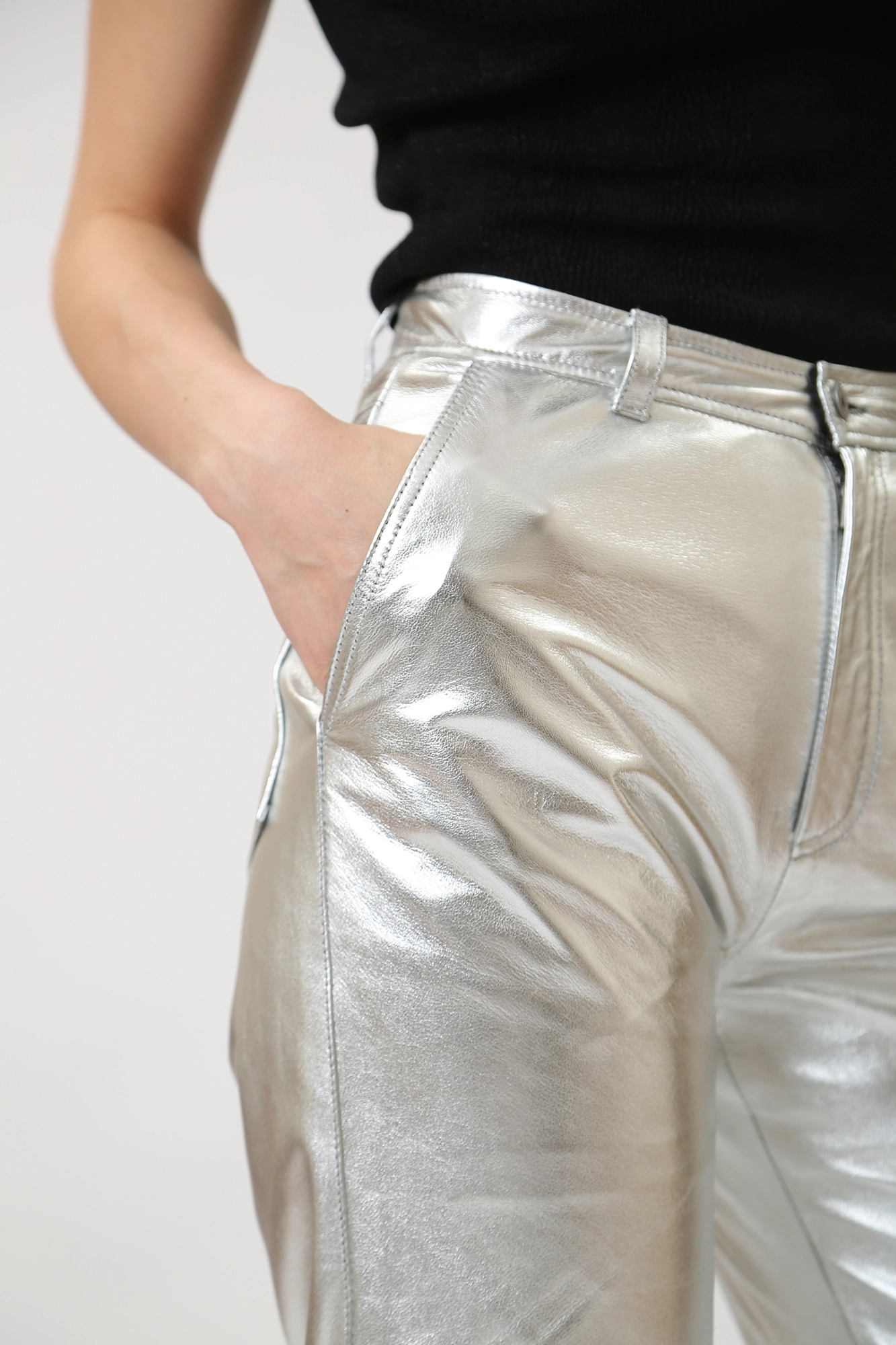 PL211694 брюки кожаные pepe jeans 