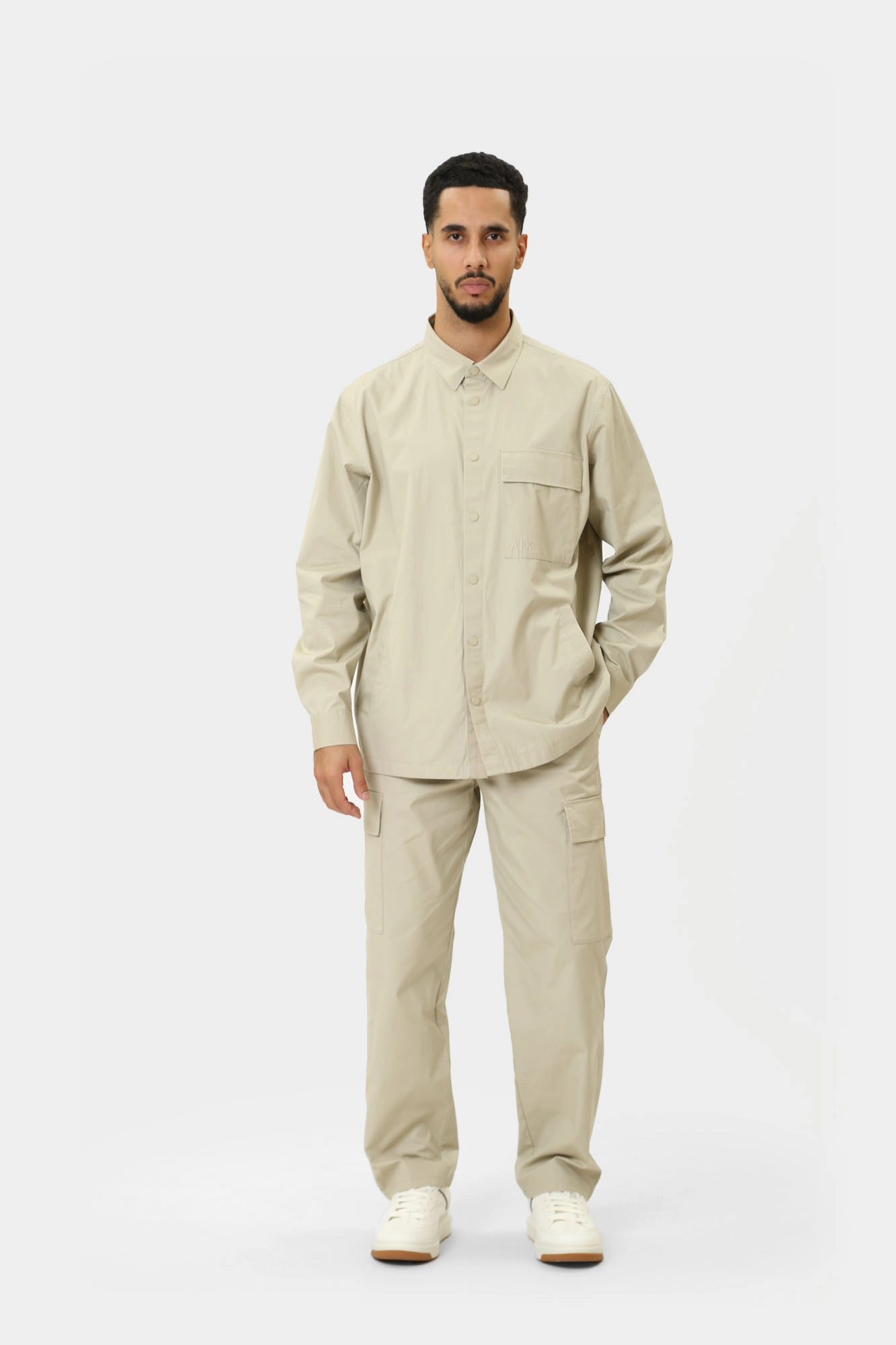 3DZC02_ZN3SZ_1795 Рубашка с длинным рукавом Armani Exchange Бежевый