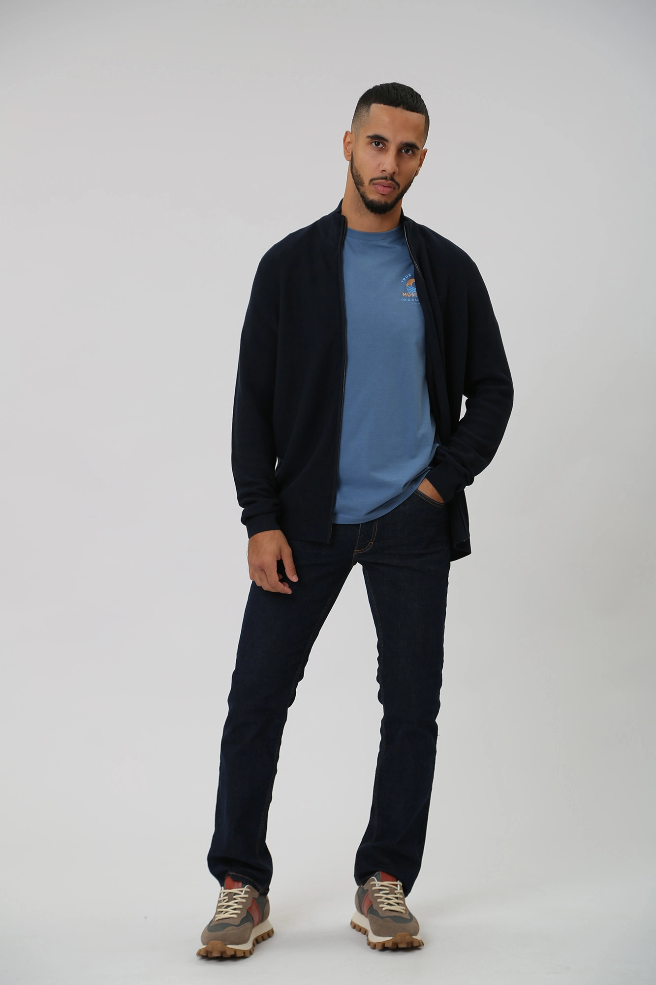 1014116 Кардиган Mustang Синий