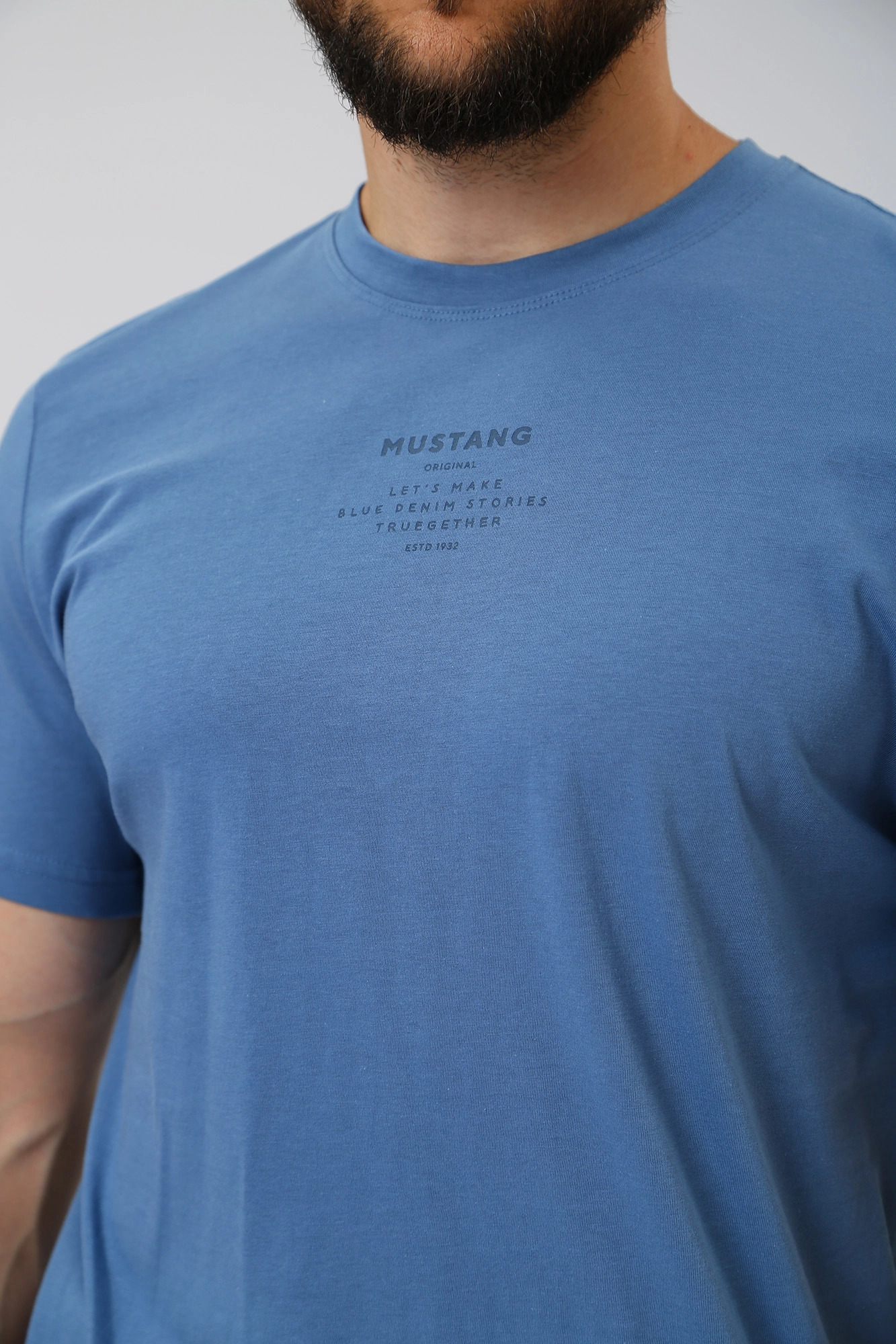 1013806 Футболка Mustang Синий