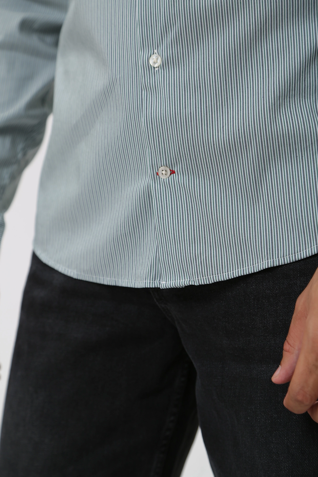 30038636_10016543 Сорочка д/р Strellson Зеленый