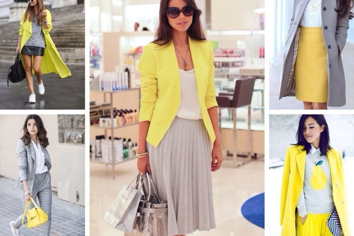 Сочетание цветов в одежде: желтый Сочетание цветов в одежде: желтый