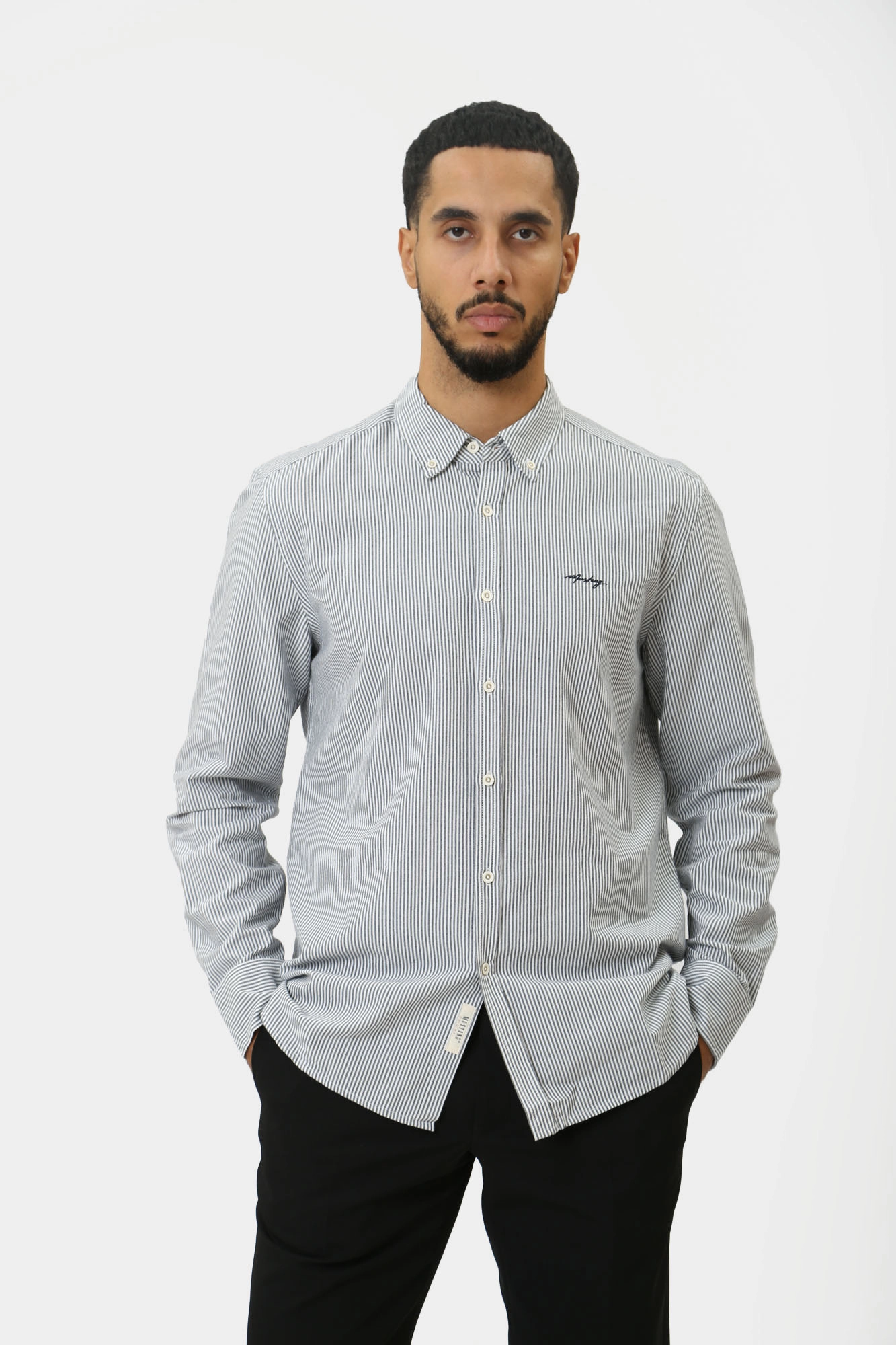 1015620 Рубашка с длинным рукавом Mustang Синий