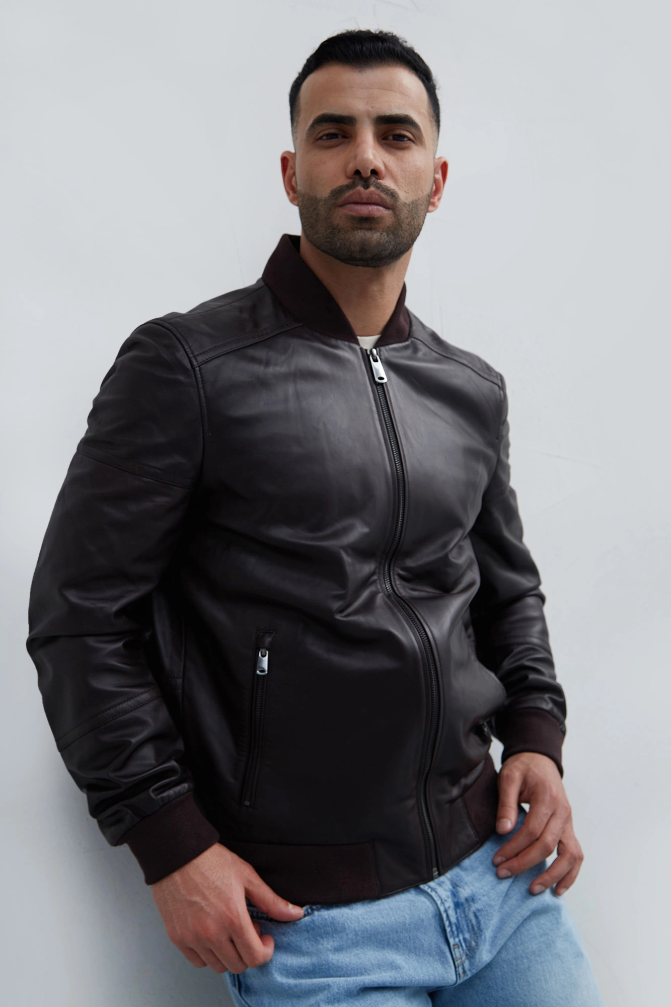 VM-231-003 Куртка кожаная Van Mich Коричневый