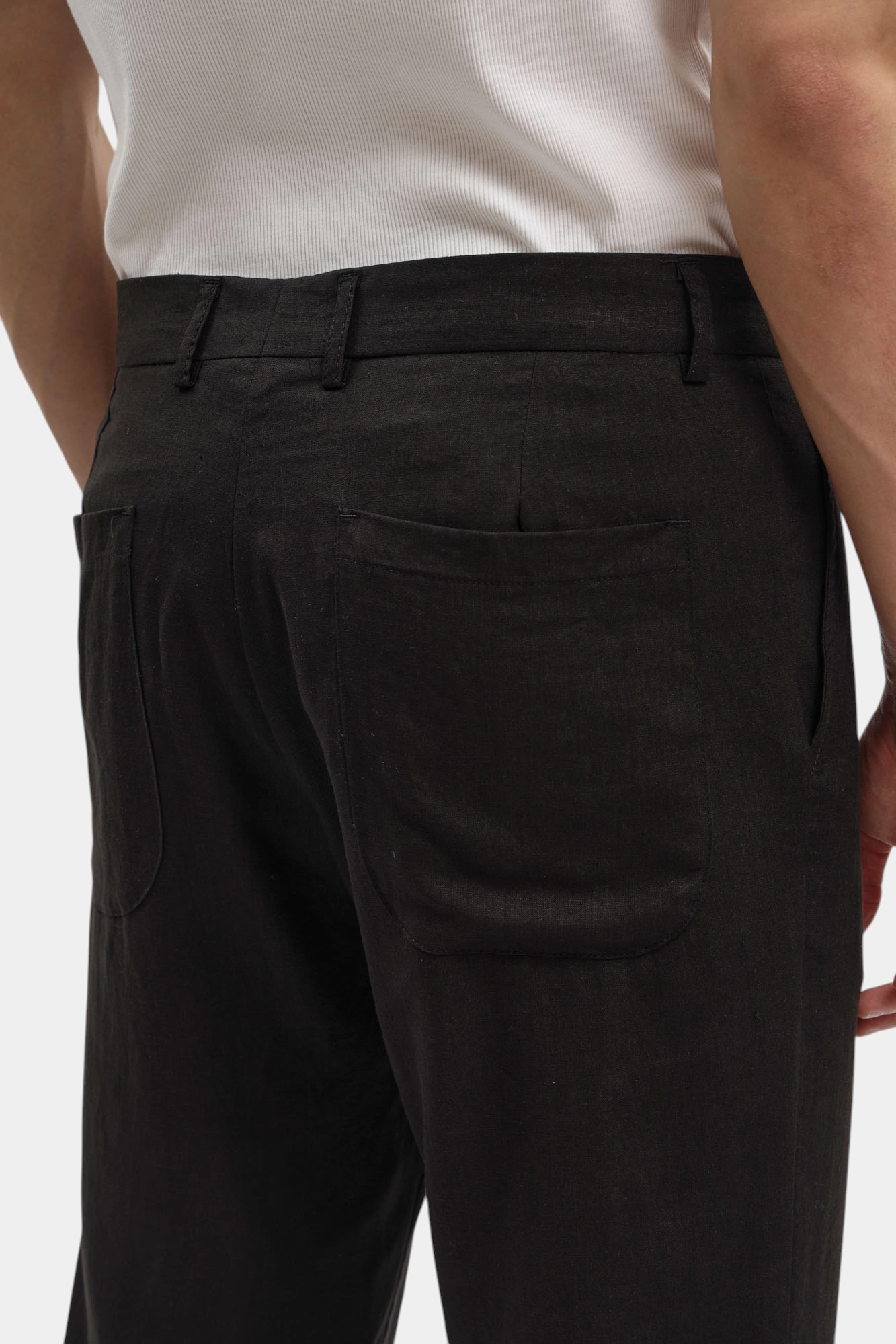 BMP1412 Брюки льняные Bikkembergs Черный