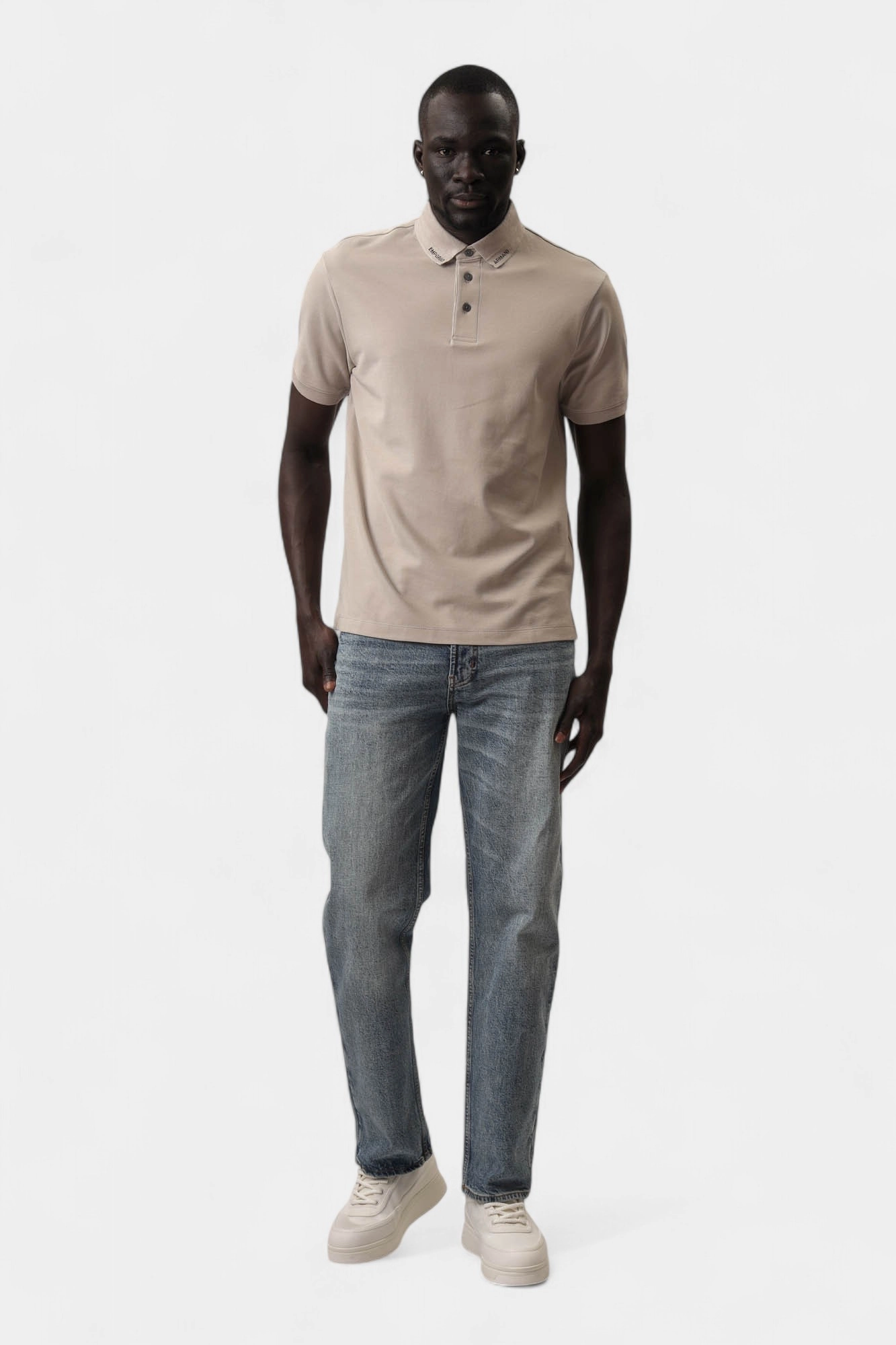 EM001081_AF10497 Поло Emporio Armani Серый