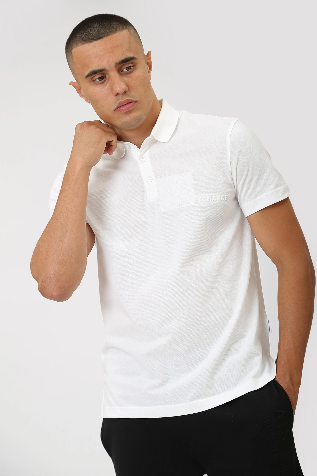 6RZFAA_ZJ3YZ Поло Armani Exchange Белый