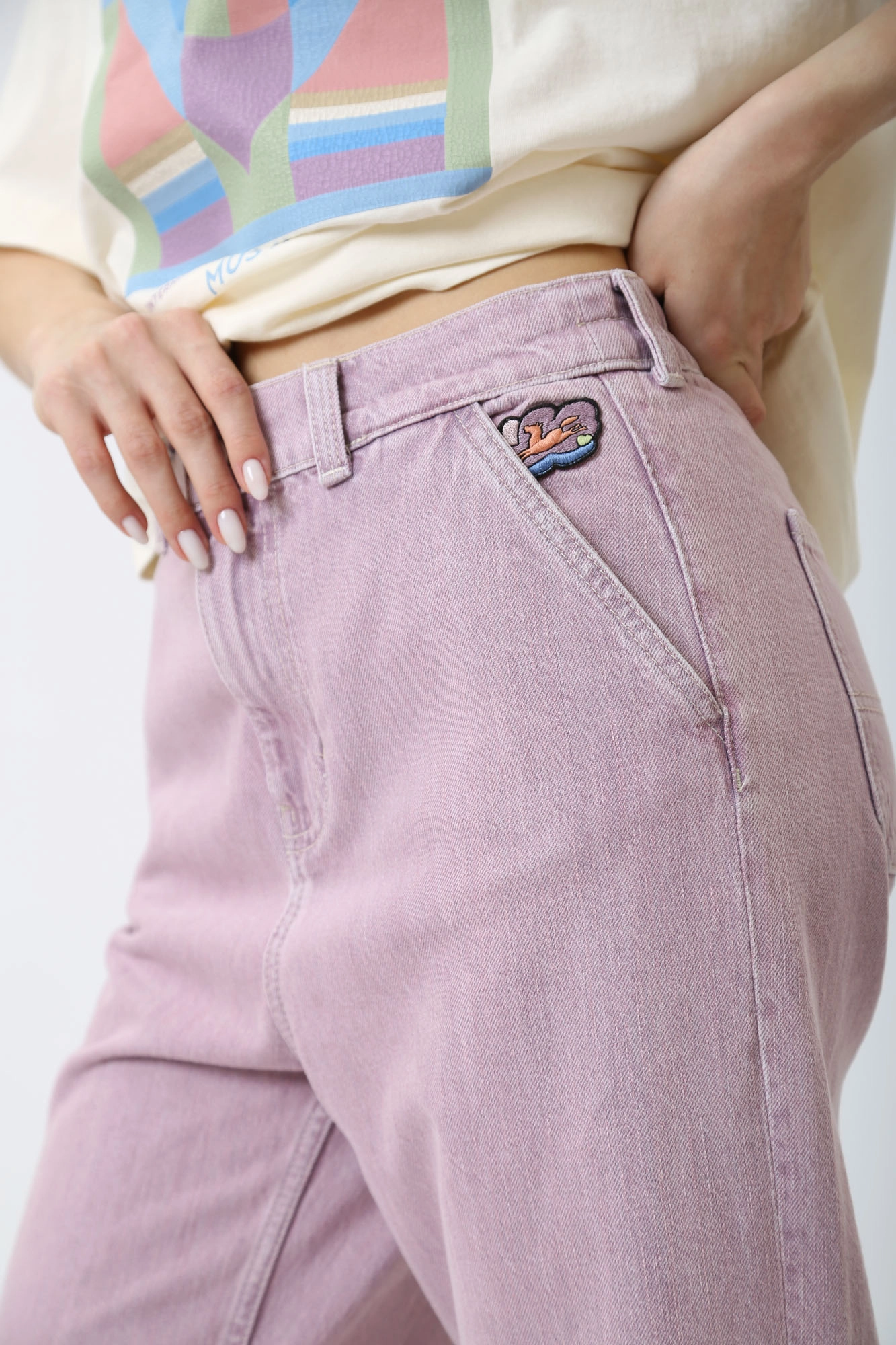 1014838-5000 джинсы lena loose wide leg mustang