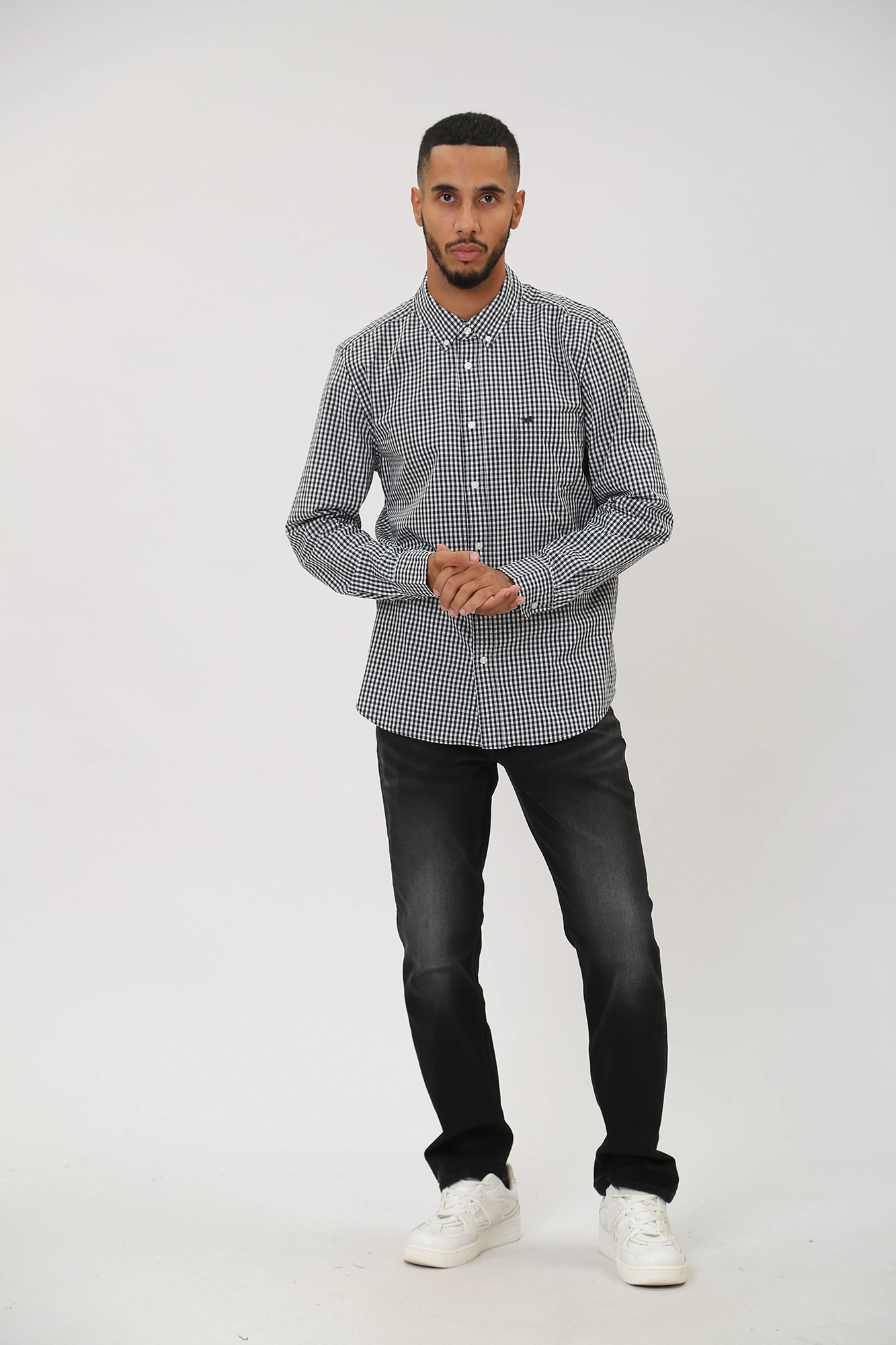 1014125 Рубашка с длинным рукавом Mustang Серый