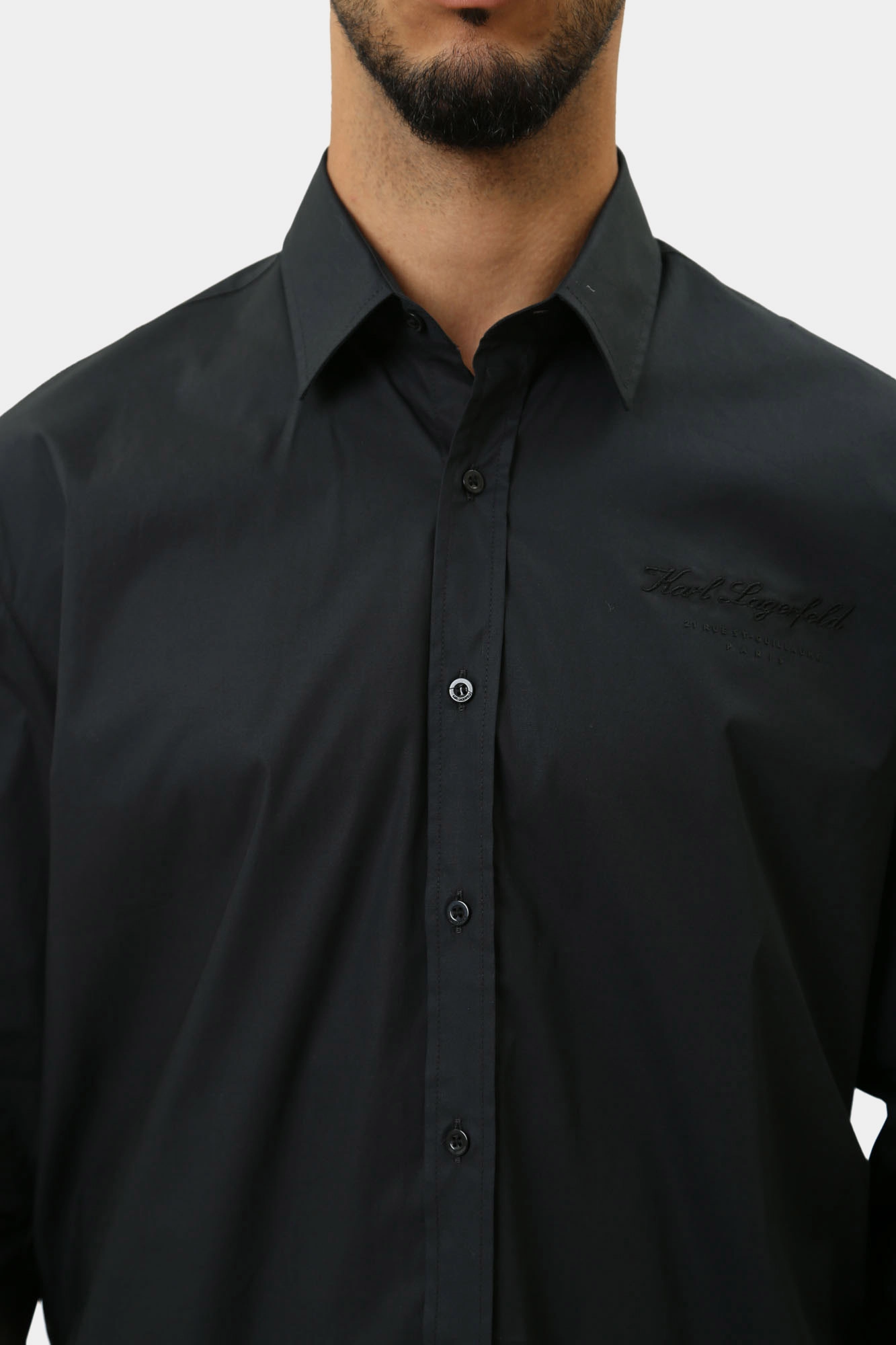 544600_605940 Рубашка с длинным рукавом Karl Lagerfeld Черный