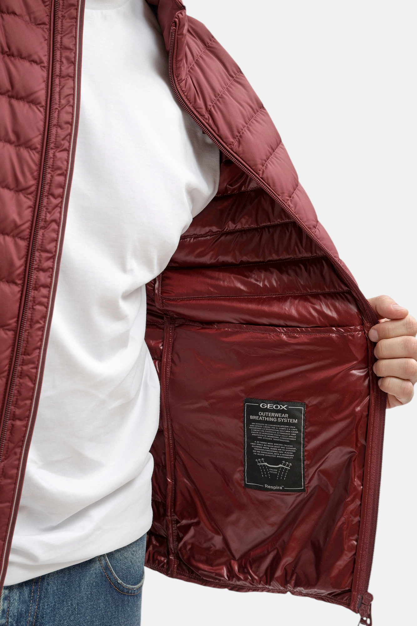 M6525DT3152F Пуховик Geox Бордовый