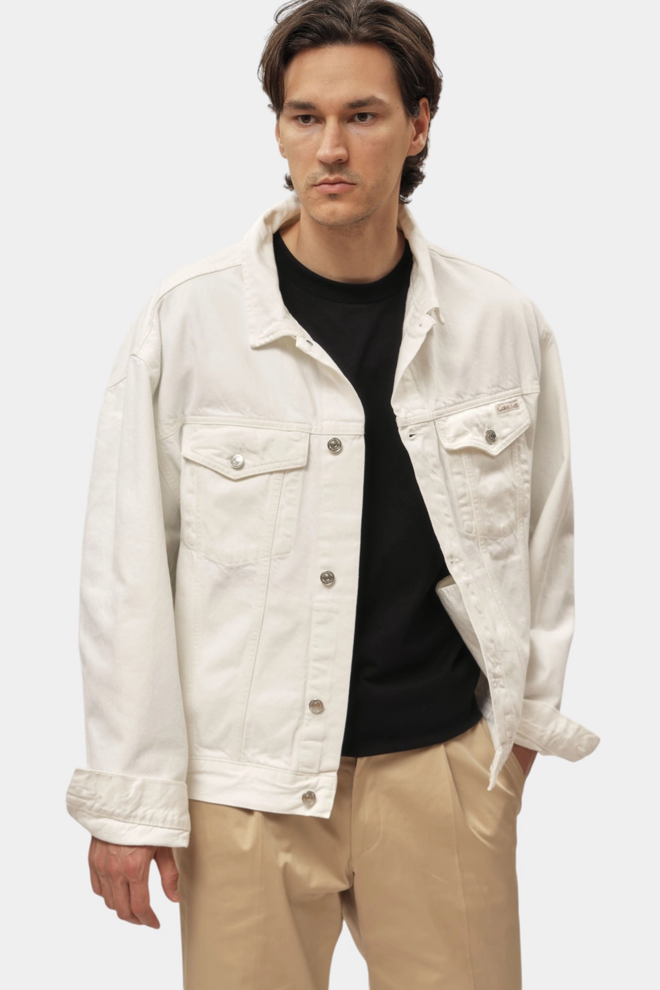 J30J327586 Куртка джинсовая Calvin Klein Jeans Молочный