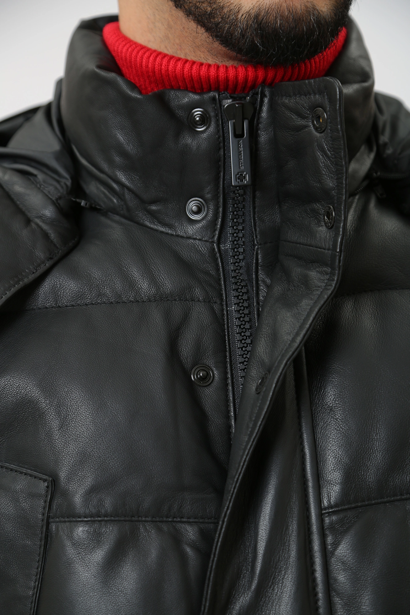 110138_80000437 Куртка кожаная  Strellson Черный