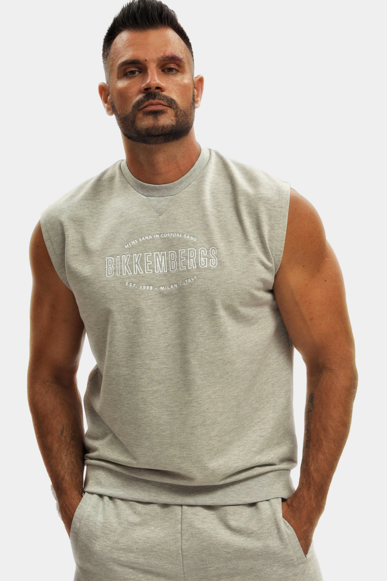 BMF0844 Толстовка Bikkembergs Серый